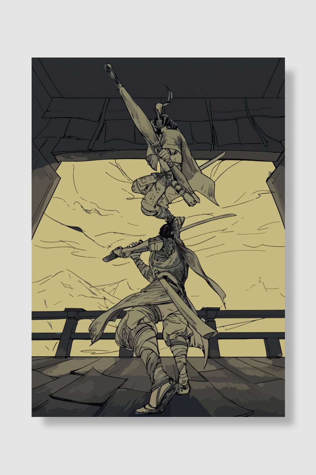 Samurai Sekiro Oyun Poster Çerçevesiz Yüksek Kalite Oyun Afiş Duvar Poster