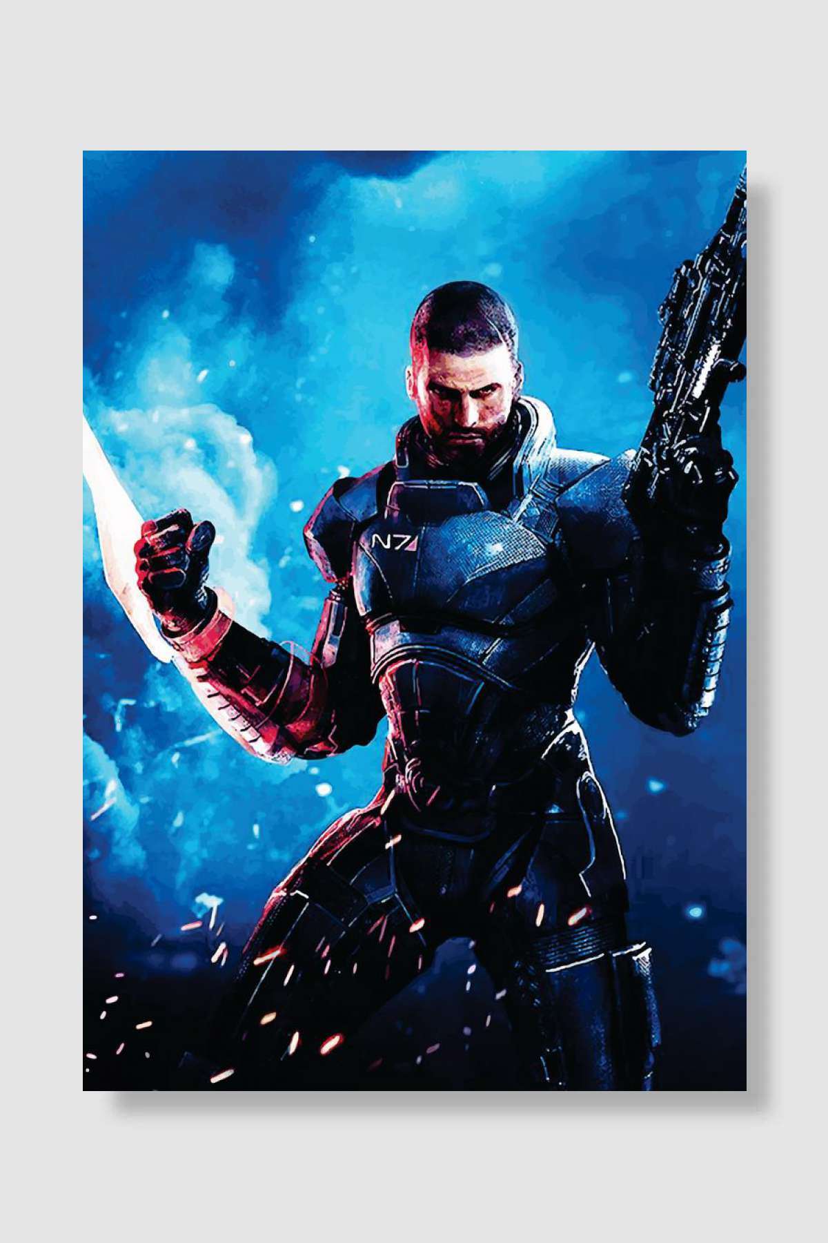 Mass Effect Oyun Poster Çerçevesiz Yüksek Kalite Oyun Afiş Duvar Poster