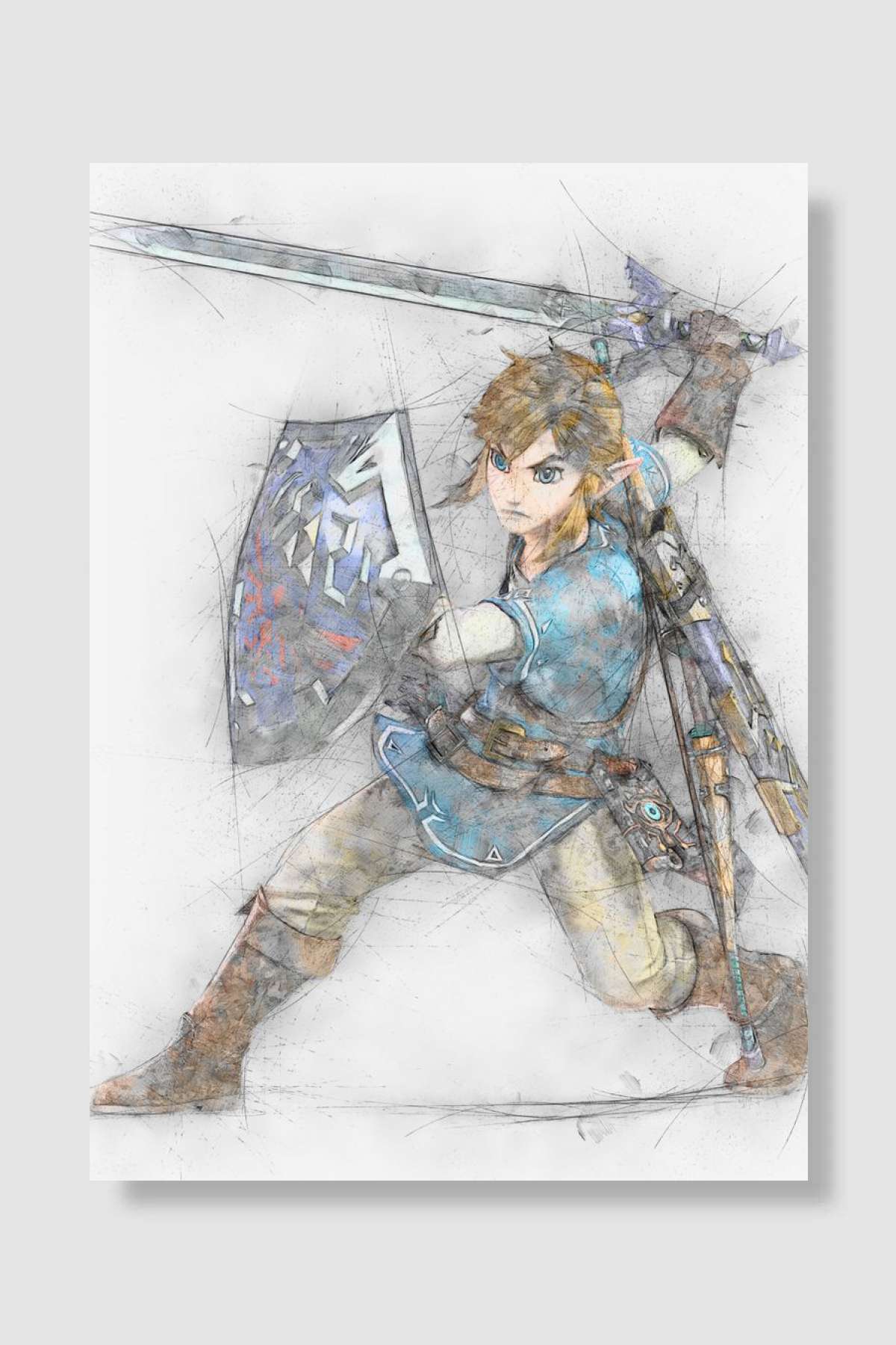 Zelda Oyun Poster Çerçevesiz Yüksek Kalite Oyun Afiş Duvar Poster