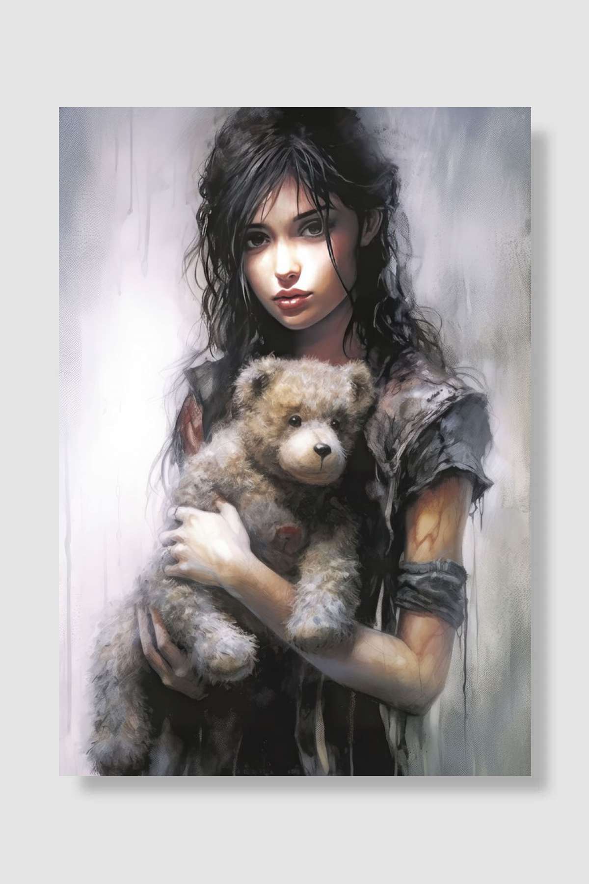 Woman teddy Oyun Poster Çerçevesiz Yüksek Kalite Oyun Afiş Duvar Poster