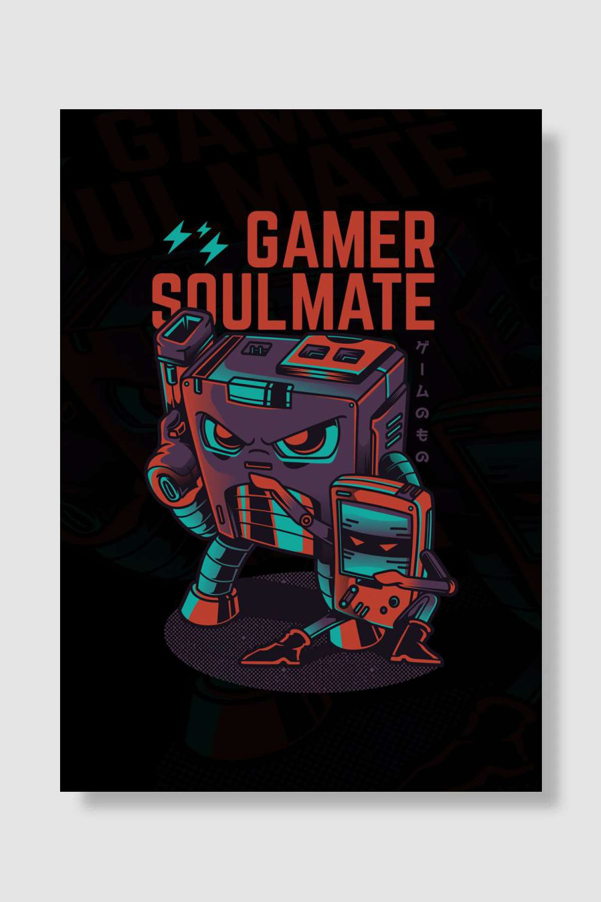 Gamer Soulmate Oyun Poster Çerçevesiz Yüksek Kalite Oyun Afiş Duvar Poster