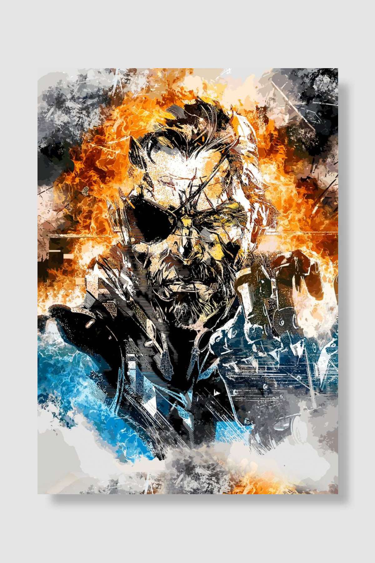 Solid Snake Metal Gear Oyun Poster Çerçevesiz Yüksek Kalite Oyun Afiş Duvar Poster