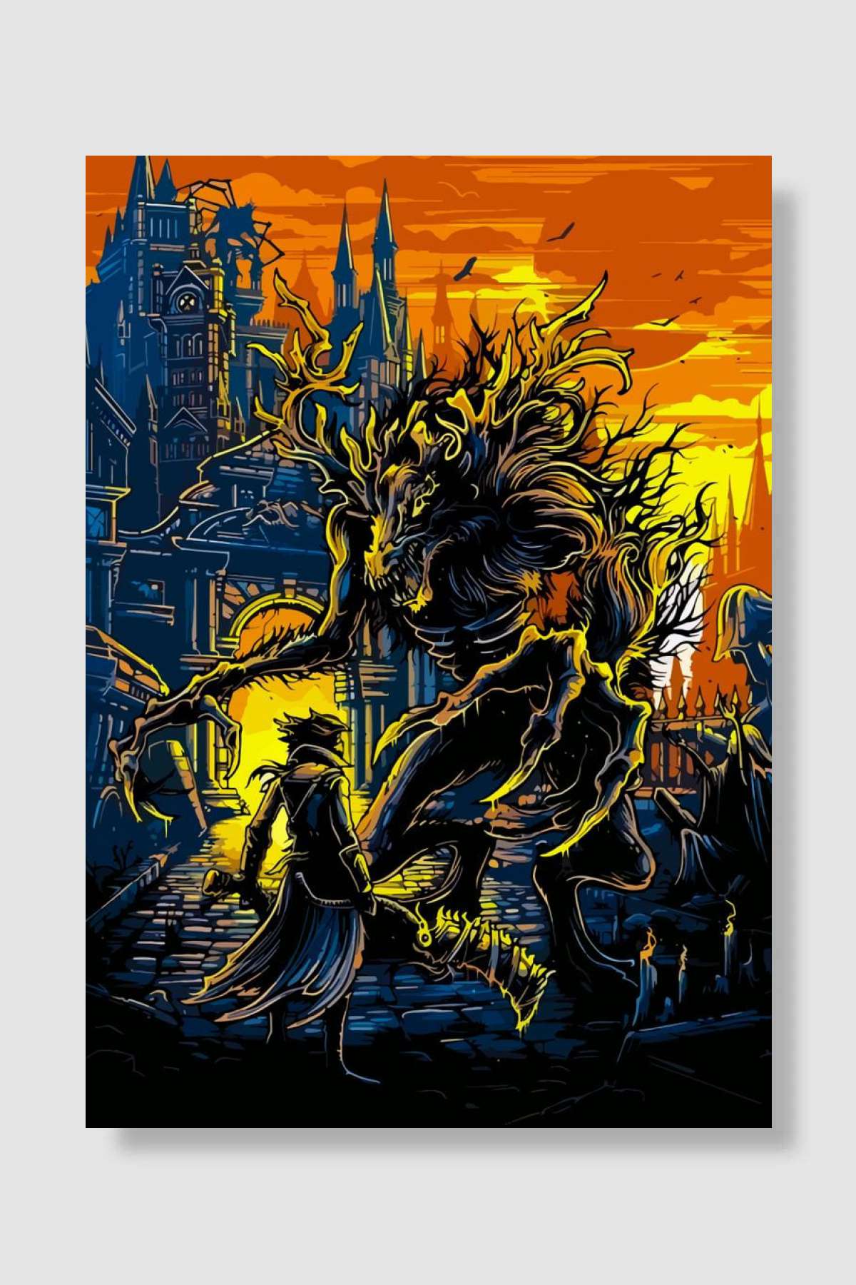 Bloodborne game Oyun Poster Çerçevesiz Yüksek Kalite Oyun Afiş Duvar Poster