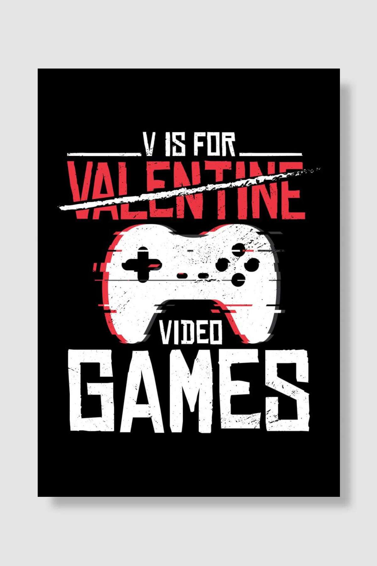 V is for Video Game Oyun Poster Çerçevesiz Yüksek Kalite Oyun Afiş Duvar Poster
