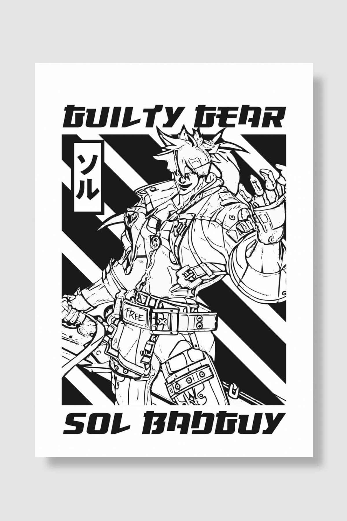 Guilty Gear Sol Oyun Poster Çerçevesiz Yüksek Kalite Oyun Afiş Duvar Poster