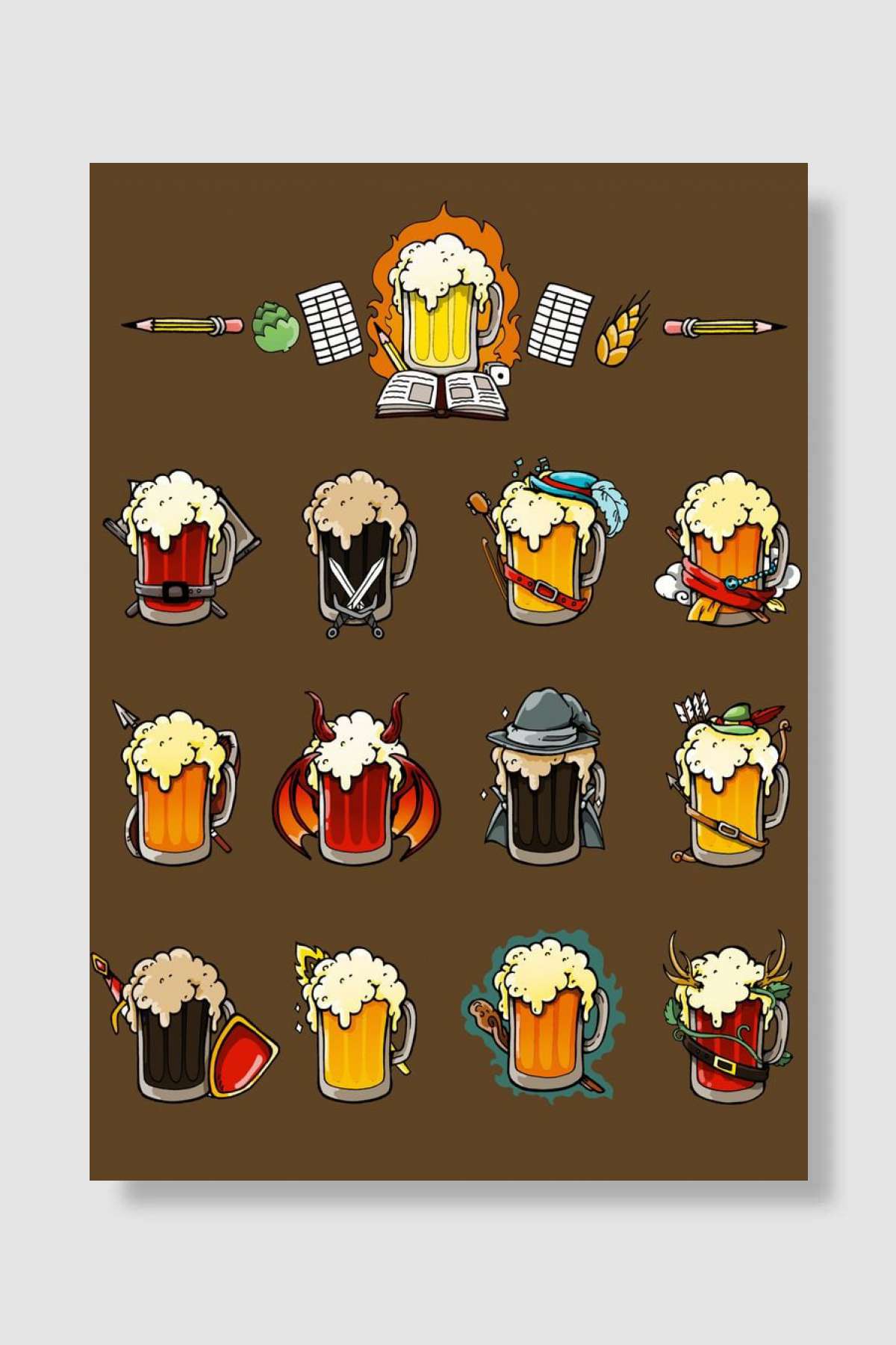 Beer Role Play Game Oyun Poster Çerçevesiz Yüksek Kalite Oyun Afiş Duvar Poster