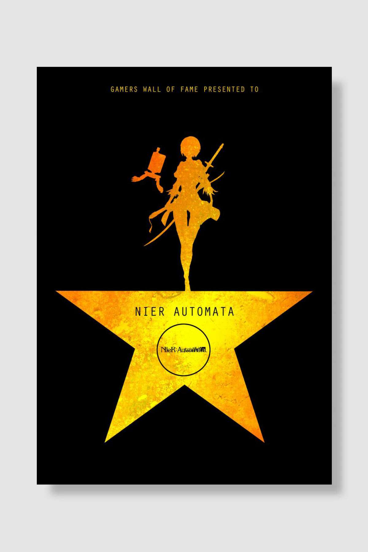 Nier Automata / Wall of Fame Oyun Poster Çerçevesiz Yüksek Kalite Oyun Afiş Duvar Poster
