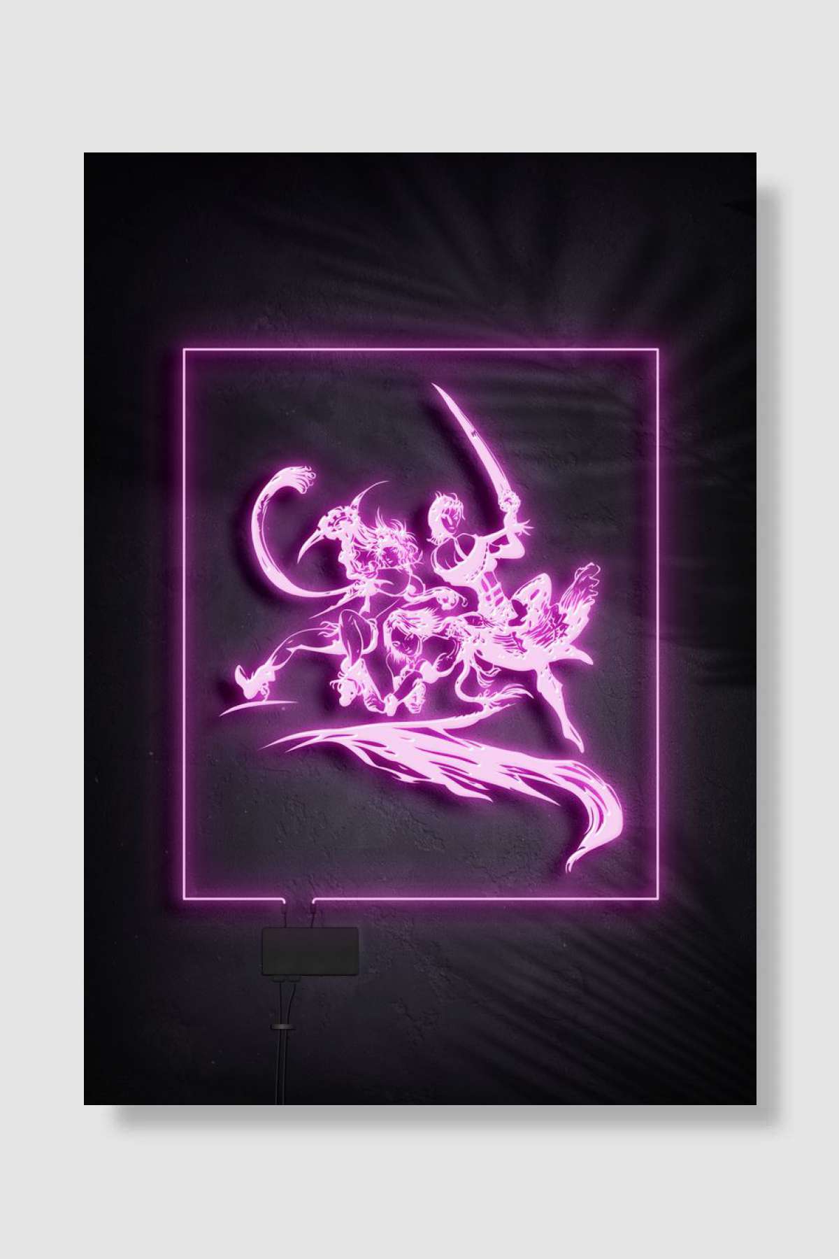 Final Fantasy X 2 10 Neon Oyun Poster Çerçevesiz Yüksek Kalite Oyun Afiş Duvar Poster