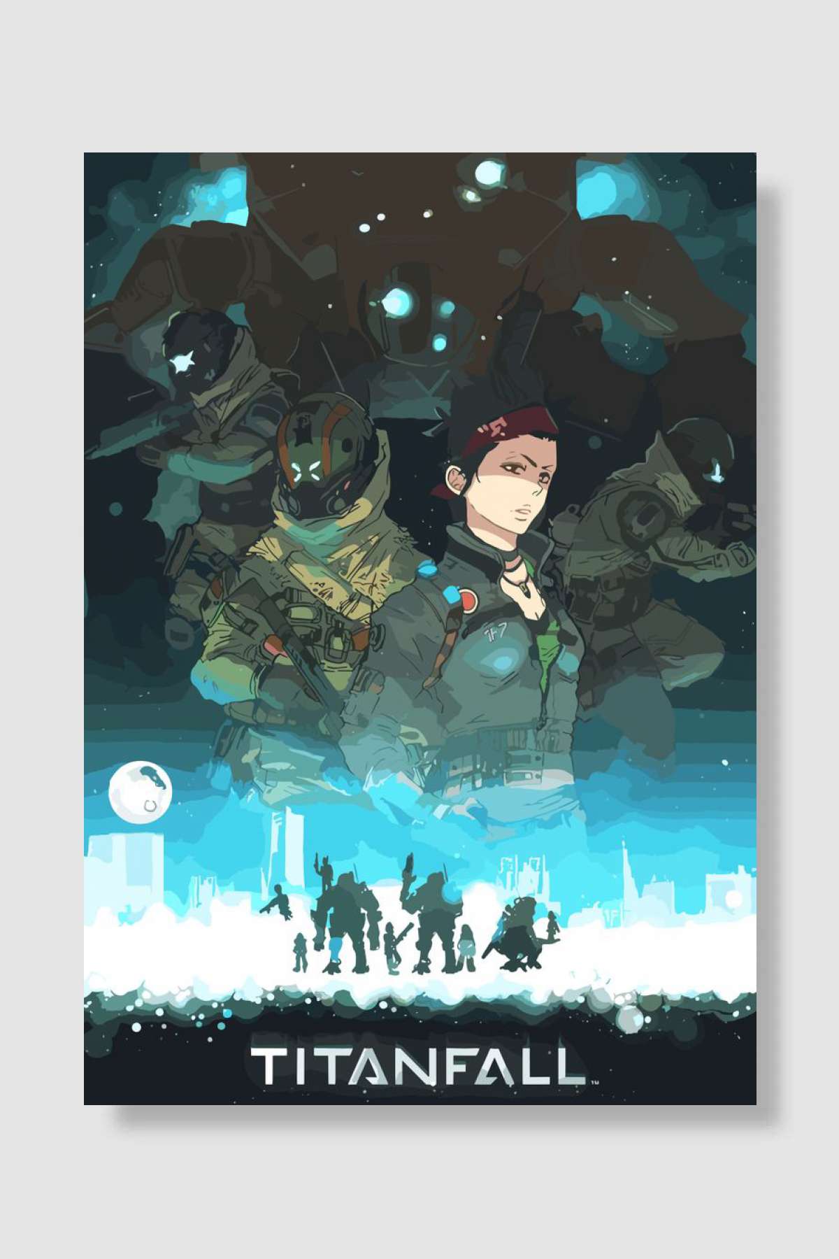 Titanfall Oyun Poster Çerçevesiz Yüksek Kalite Oyun Afiş Duvar Poster