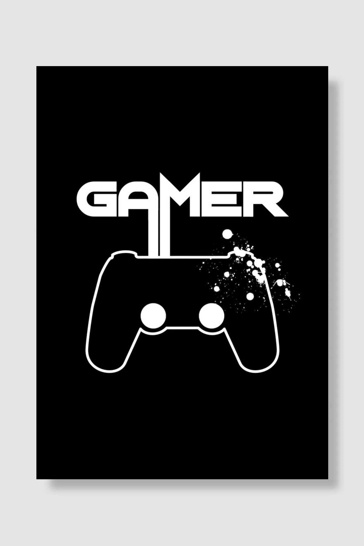 Gamer Controller Oyun Poster Çerçevesiz Yüksek Kalite Oyun Afiş Duvar Poster