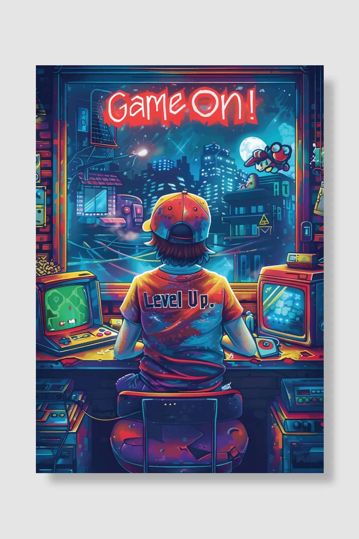 Gaming Zone Anime Oyun Poster Çerçevesiz Yüksek Kalite Oyun Afiş Duvar Poster