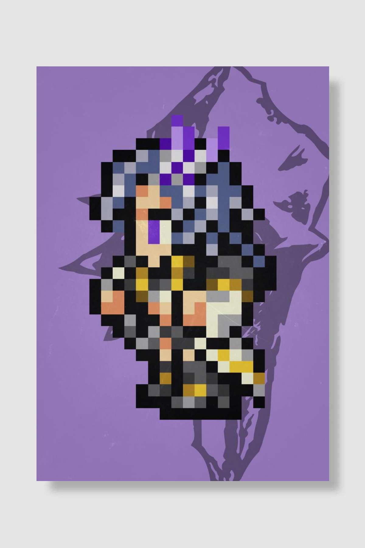 FF IX Kuja Pixel Sprite Oyun Poster Çerçevesiz Yüksek Kalite Oyun Afiş Duvar Poster