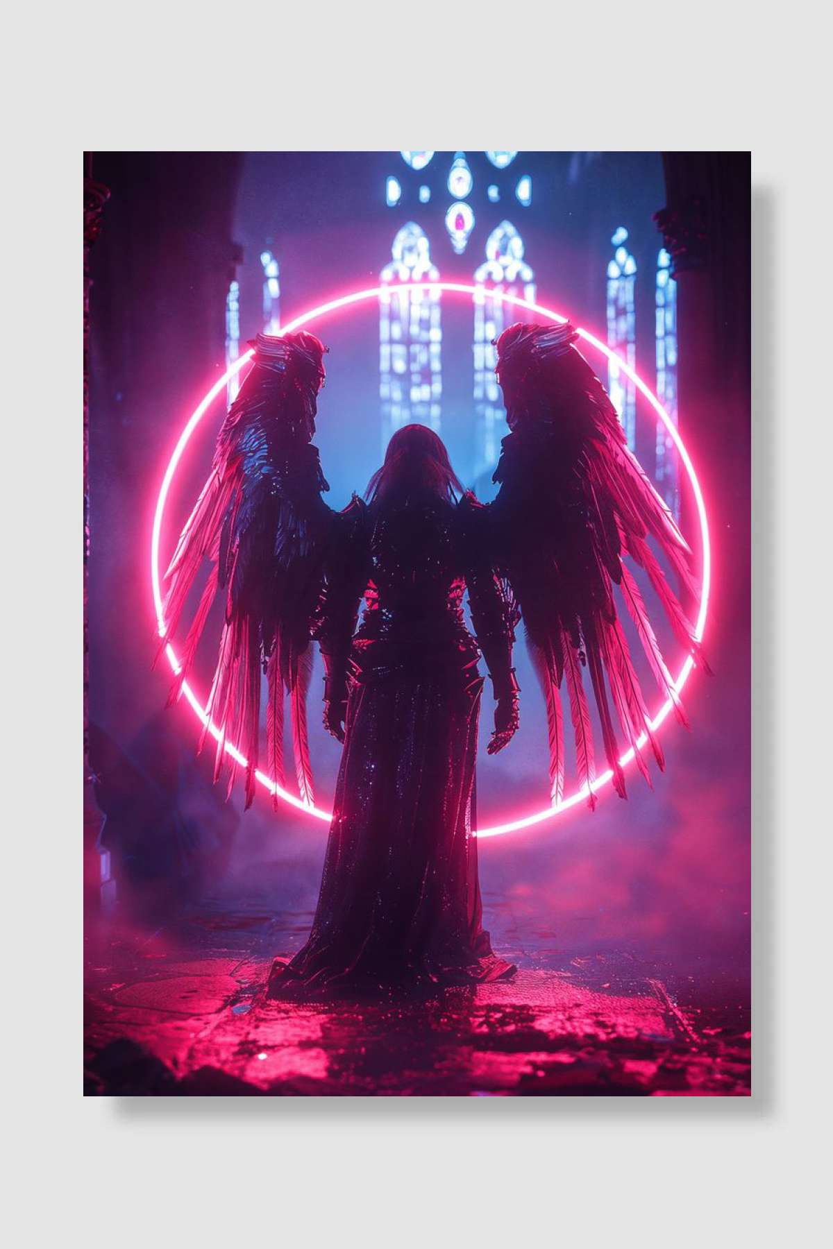 Echoes of the Neon Abyss Oyun Poster Çerçevesiz Yüksek Kalite Oyun Afiş Duvar Poster