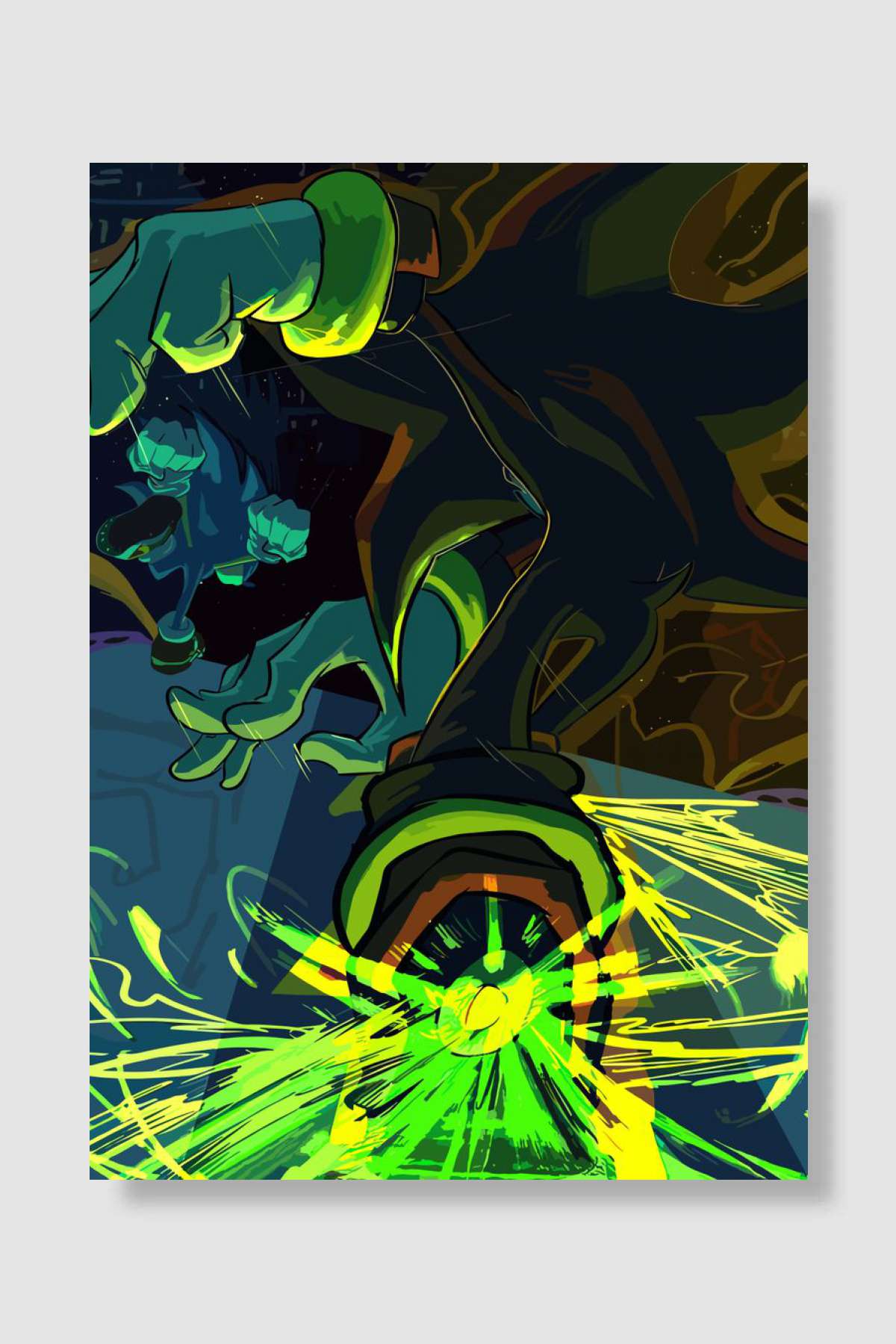 Shadow hedgehog Oyun Poster Çerçevesiz Yüksek Kalite Oyun Afiş Duvar Poster