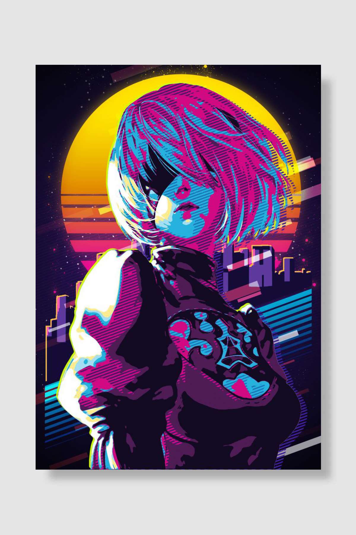 nier automata Oyun Poster Çerçevesiz Yüksek Kalite Oyun Afiş Duvar Poster