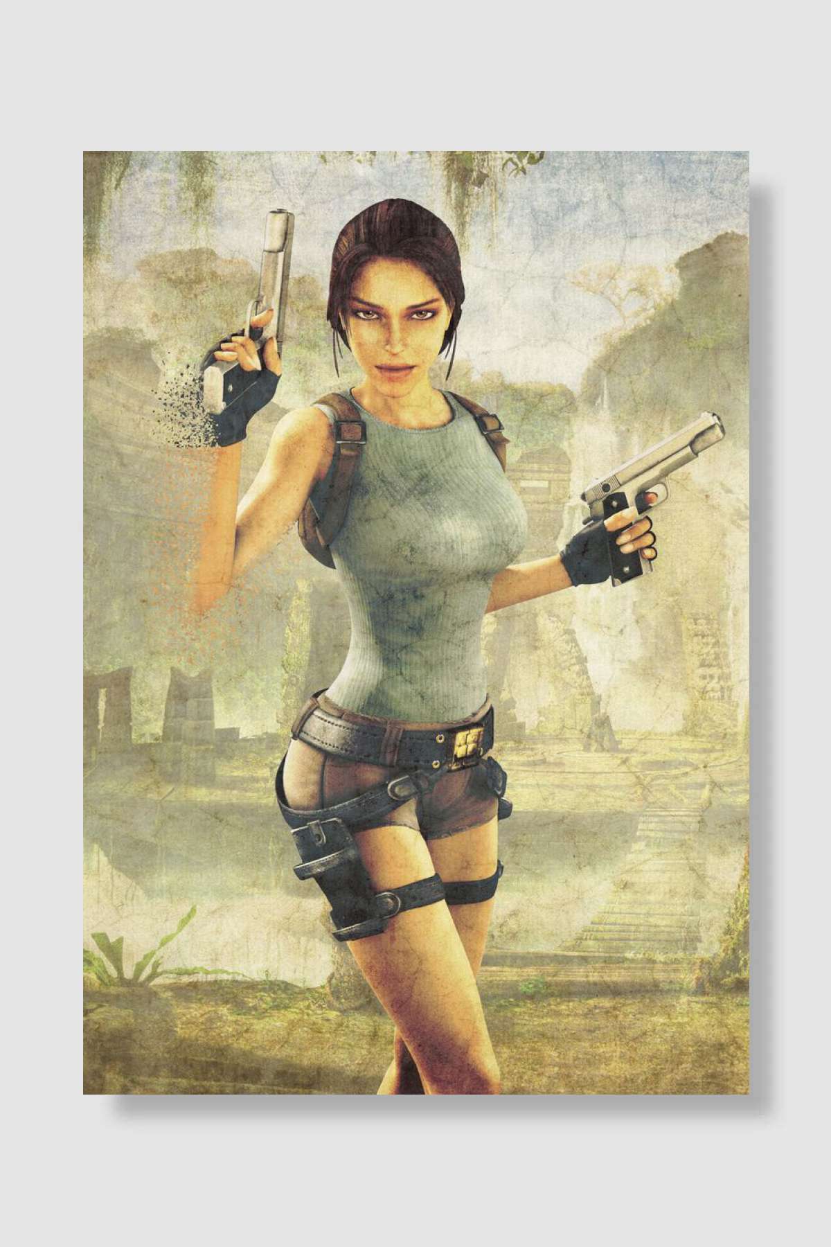 Lara (Old School) Oyun Poster Çerçevesiz Yüksek Kalite Oyun Afiş Duvar Poster