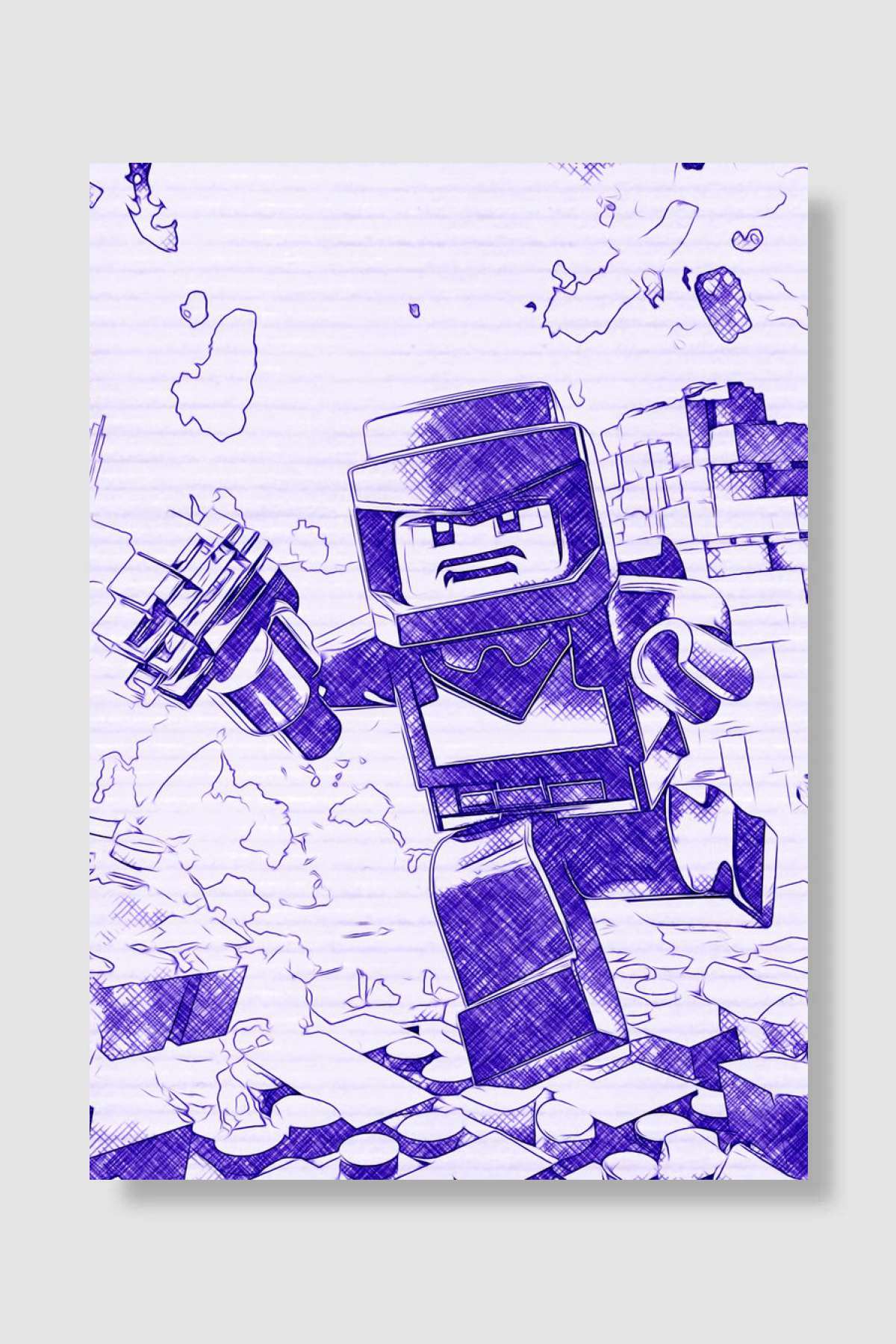 Roblox pen drawing Oyun Poster Çerçevesiz Yüksek Kalite Oyun Afiş Duvar Poster