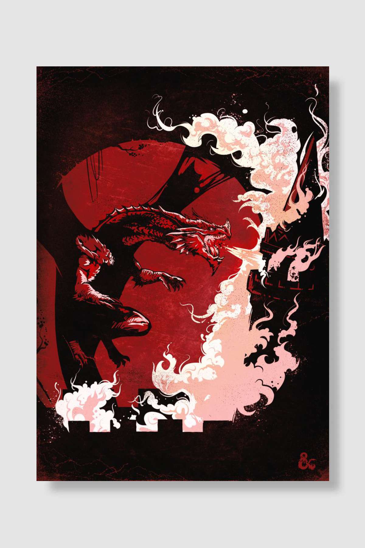 Red Dragon Oyun Poster Çerçevesiz Yüksek Kalite Oyun Afiş Duvar Poster