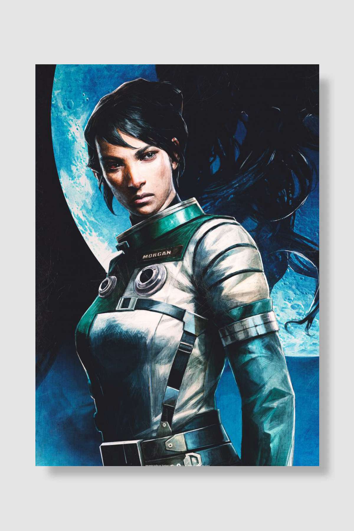 Female Morgan Yu Oyun Poster Çerçevesiz Yüksek Kalite Oyun Afiş Duvar Poster