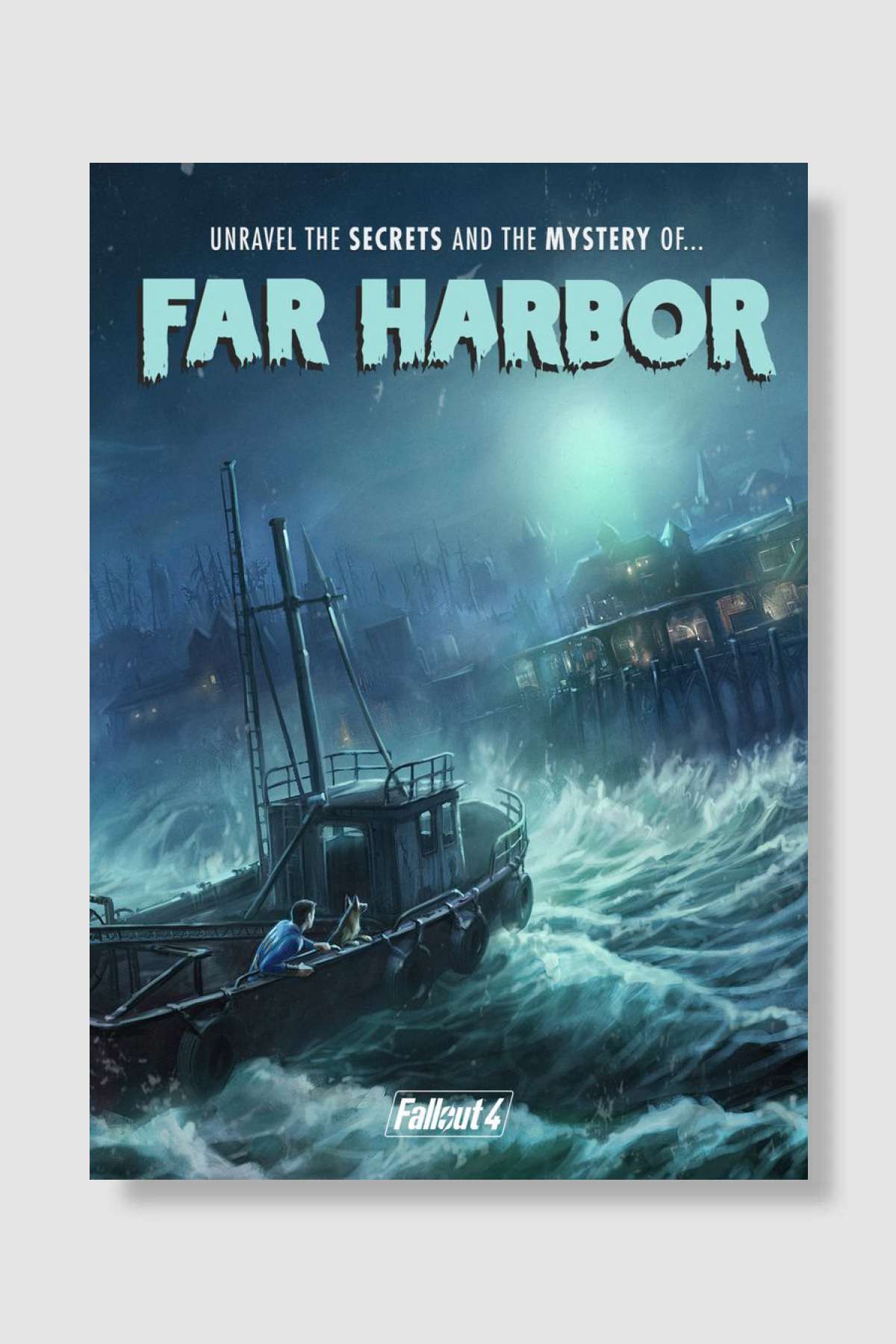 Far Harbor Oyun Poster Çerçevesiz Yüksek Kalite Oyun Afiş Duvar Poster