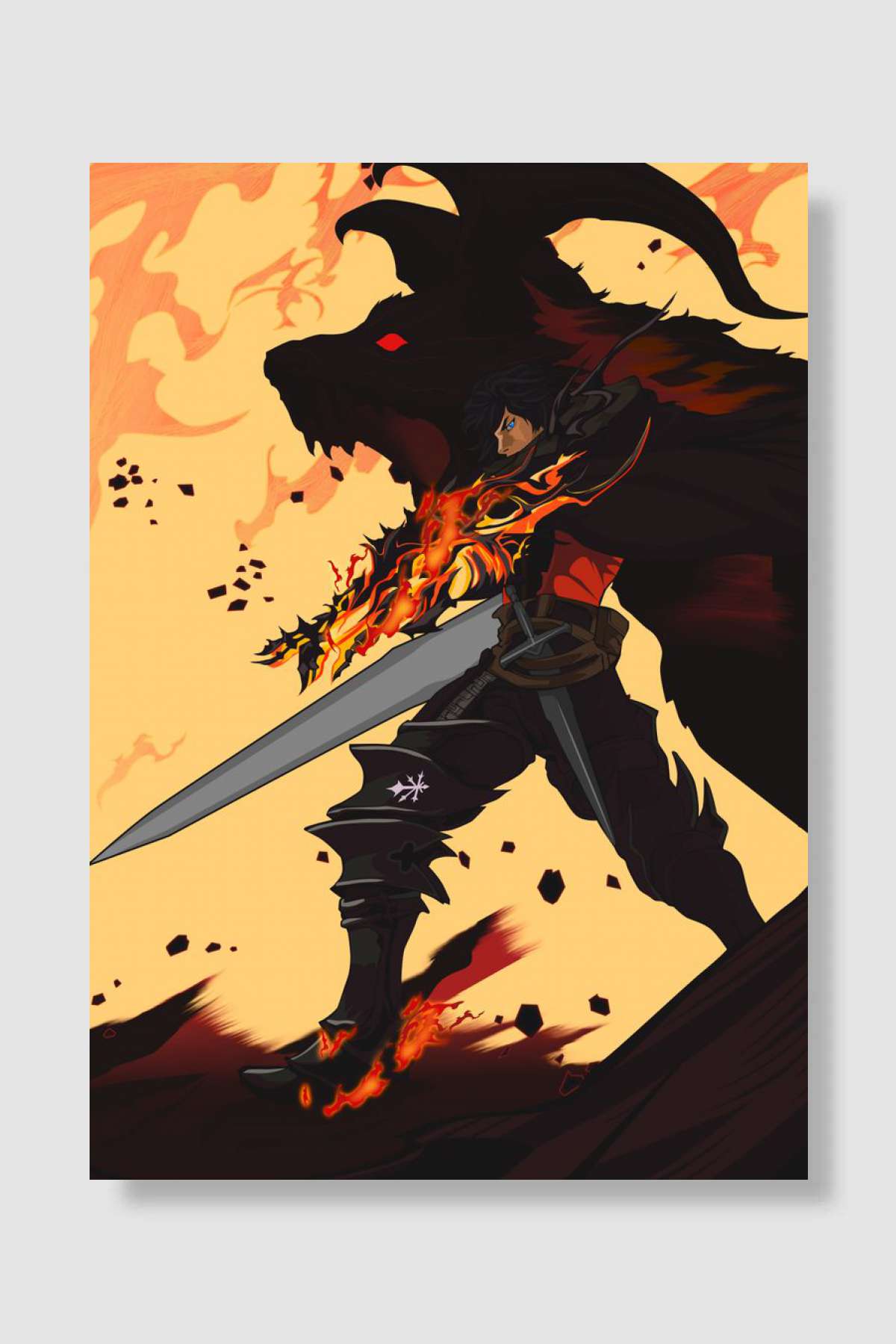 Clive rosfield XVI Oyun Poster Çerçevesiz Yüksek Kalite Oyun Afiş Duvar Poster