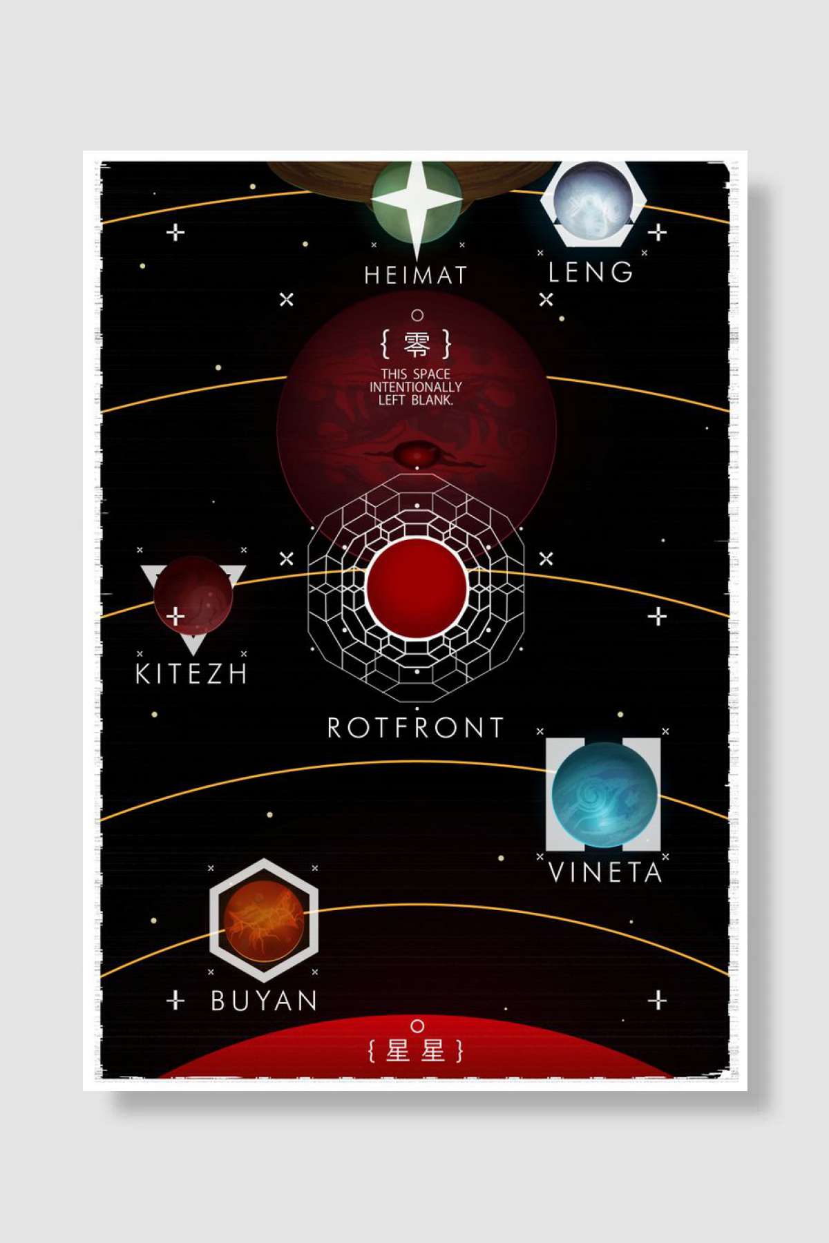 SIGNALIS Starchart Oyun Poster Çerçevesiz Yüksek Kalite Oyun Afiş Duvar Poster