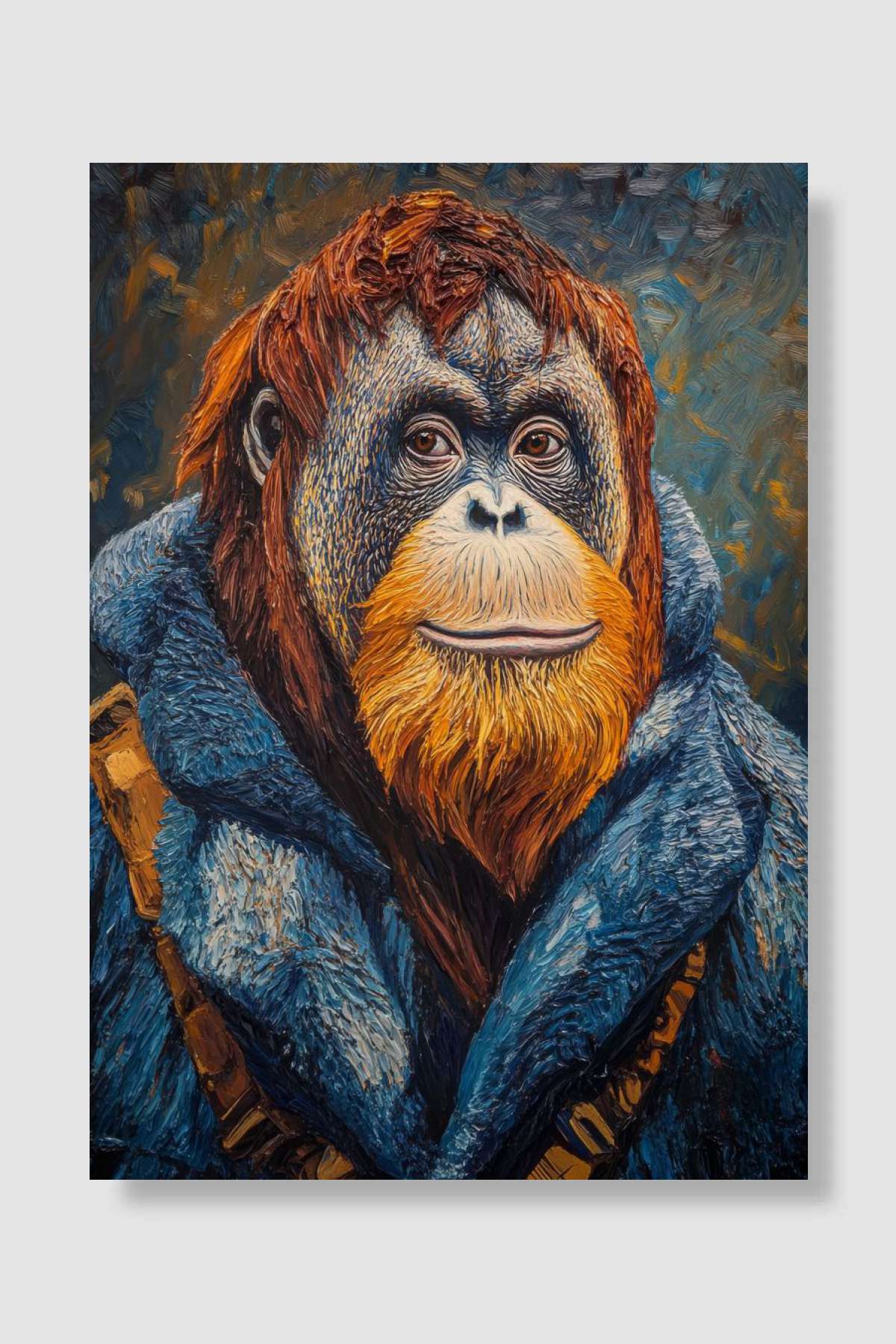 Orangutan Portrait Oyun Poster Çerçevesiz Yüksek Kalite Oyun Afiş Duvar Poster
