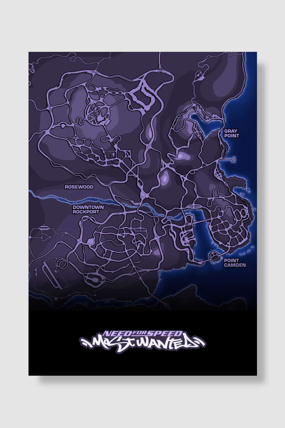 nfsmw Oyun Poster Çerçevesiz Yüksek Kalite Oyun Afiş Duvar Poster