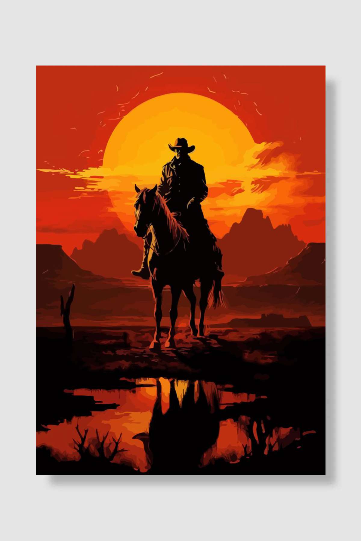 red dead redemption Oyun Poster Çerçevesiz Yüksek Kalite Oyun Afiş Duvar Poster
