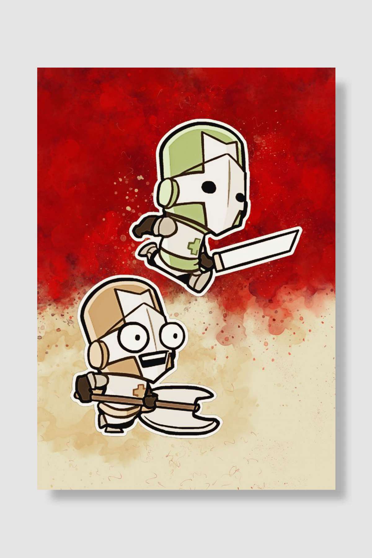 Castle Crashers Oyun Poster Çerçevesiz Yüksek Kalite Oyun Afiş Duvar Poster