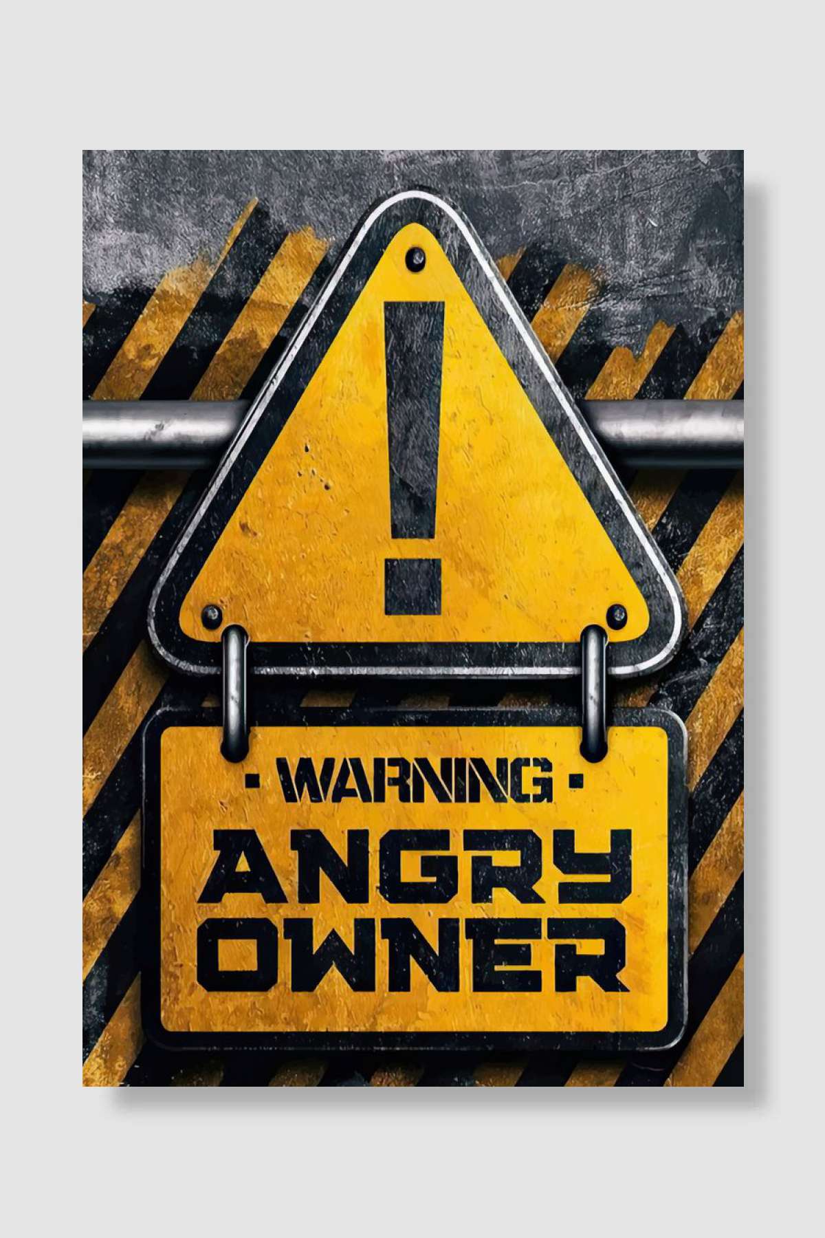 Warning: Angry Owner Oyun Poster Çerçevesiz Yüksek Kalite Oyun Afiş Duvar Poster