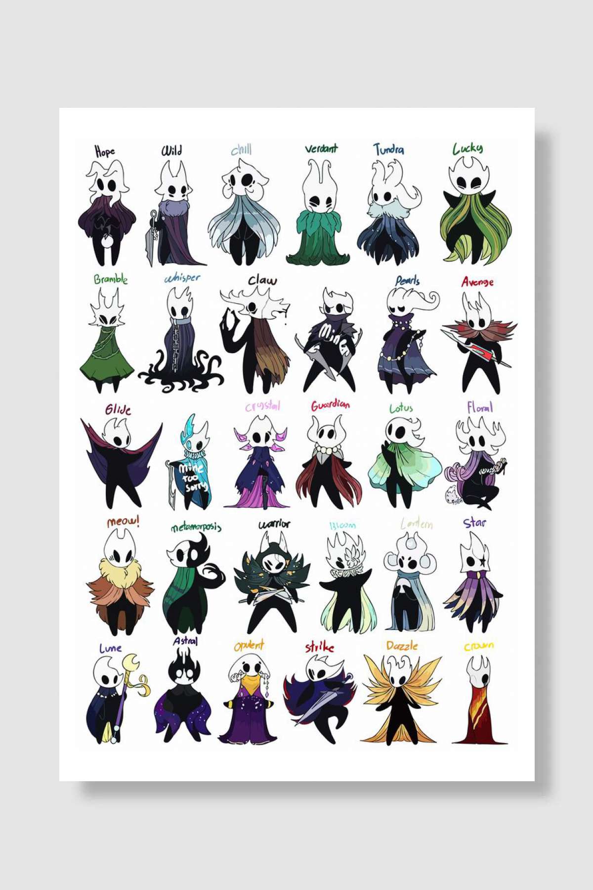 Hollow Knight Gaming Oyun Poster Çerçevesiz Yüksek Kalite Oyun Afiş Duvar Poster