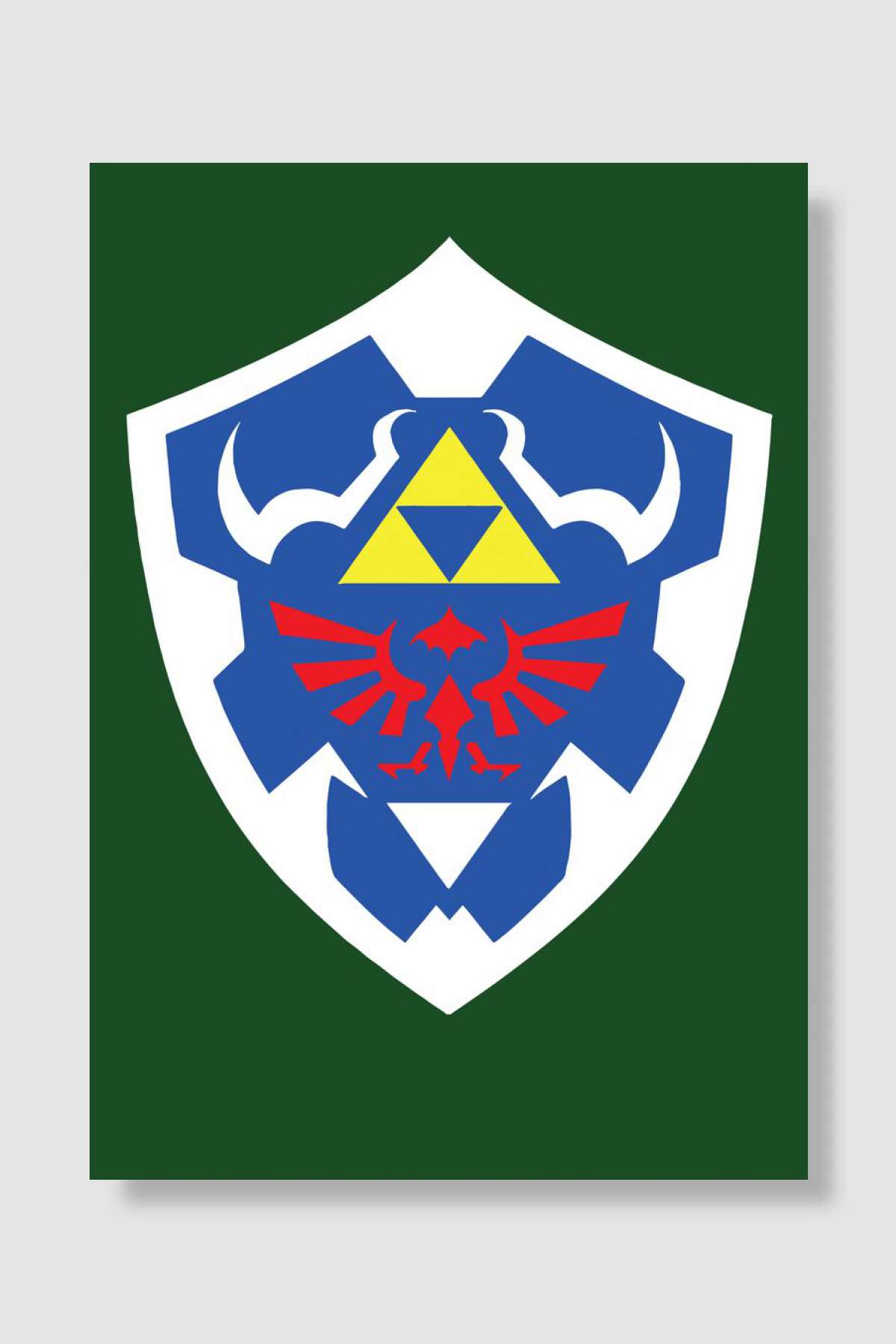 Ocarina of Time Shield Oyun Poster Çerçevesiz Yüksek Kalite Oyun Afiş Duvar Poster