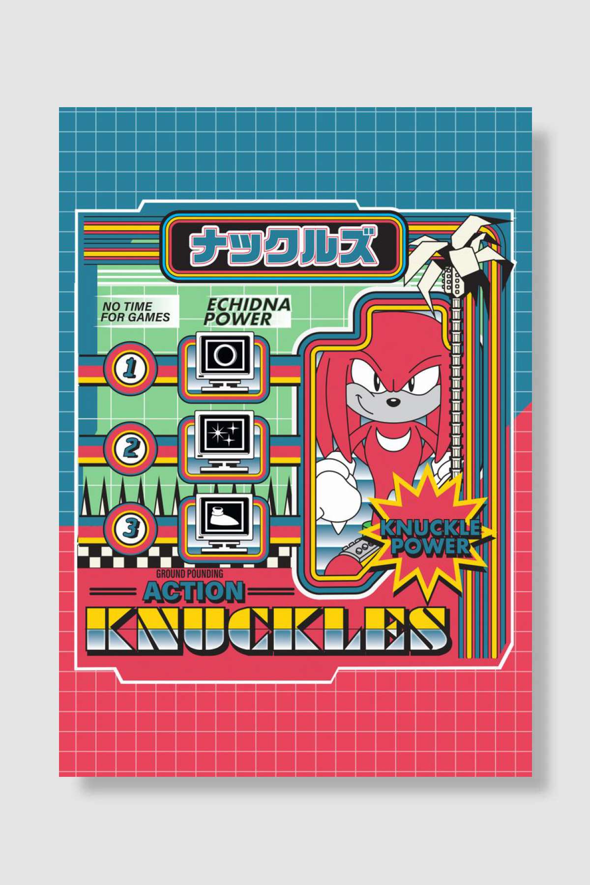 Echidna Power Oyun Poster Çerçevesiz Yüksek Kalite Oyun Afiş Duvar Poster