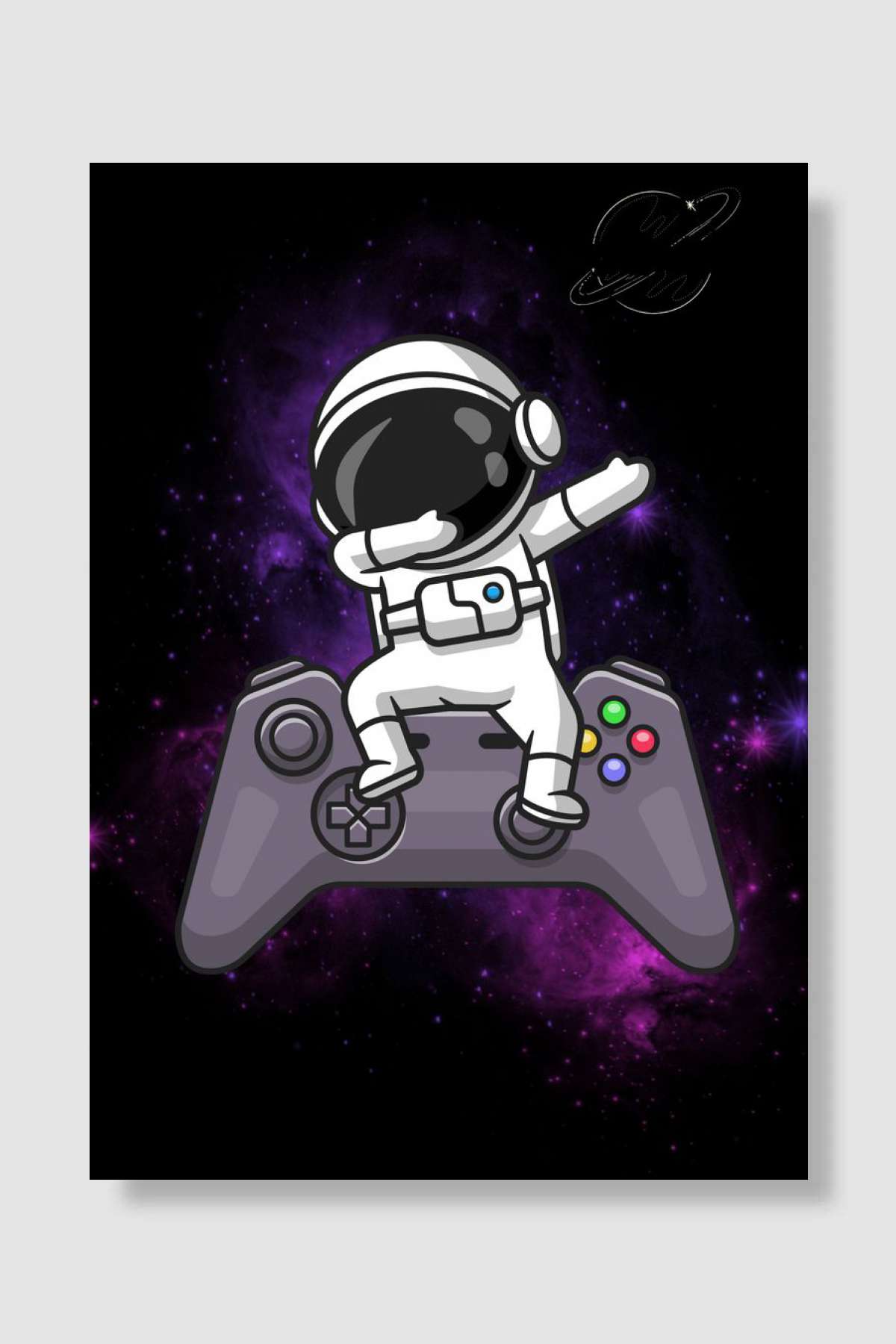 astronaut on video game Oyun Poster Çerçevesiz Yüksek Kalite Oyun Afiş Duvar Poster