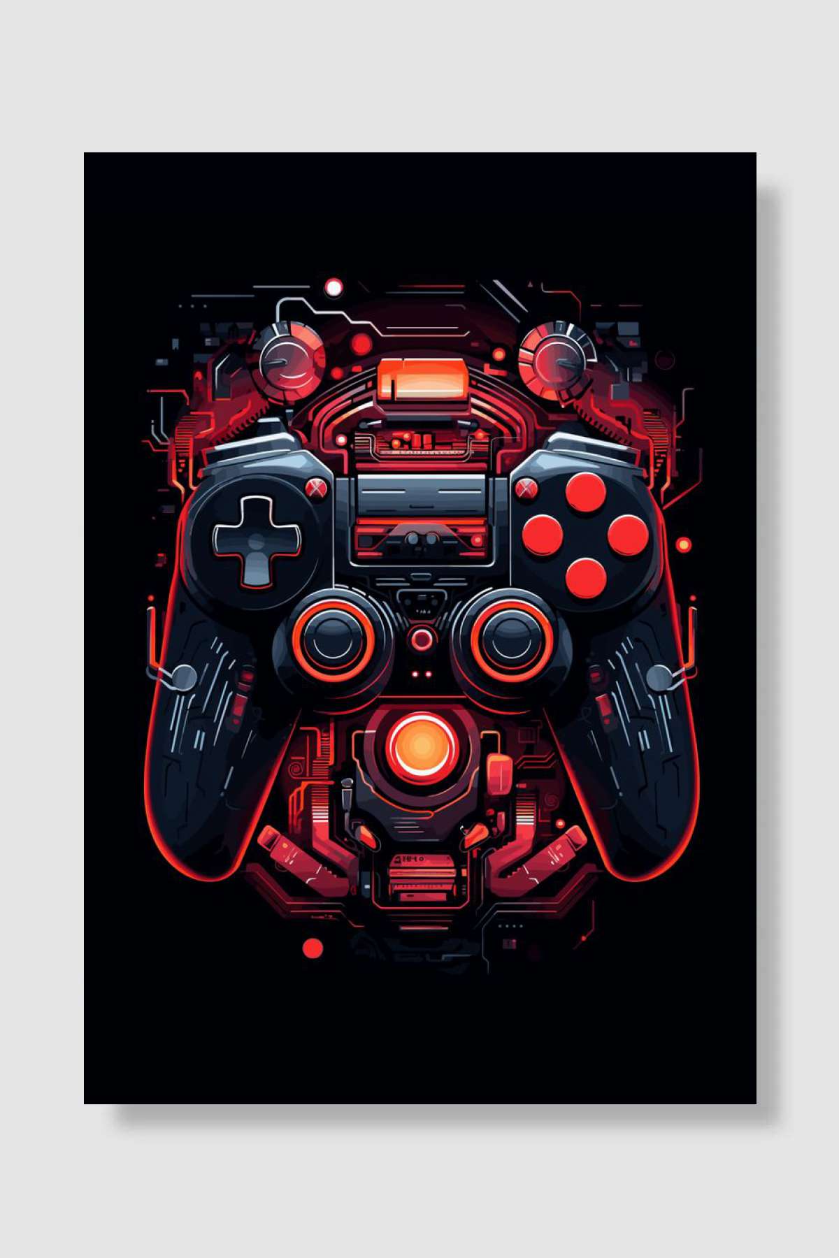 Gaming Controller Oyun Poster Çerçevesiz Yüksek Kalite Oyun Afiş Duvar Poster