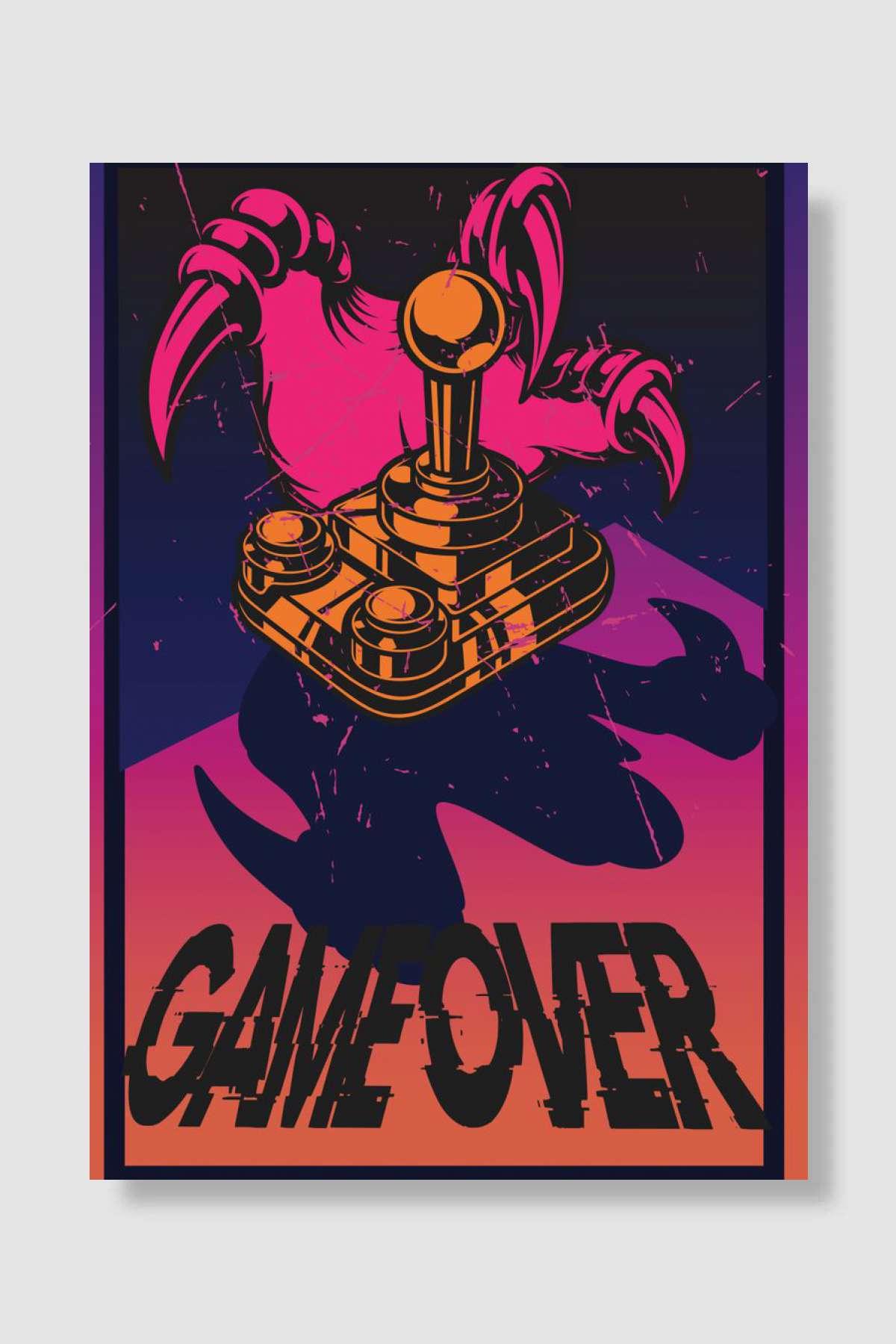 Game over Oyun Poster Çerçevesiz Yüksek Kalite Oyun Afiş Duvar Poster - En İyi Fiyatlarla