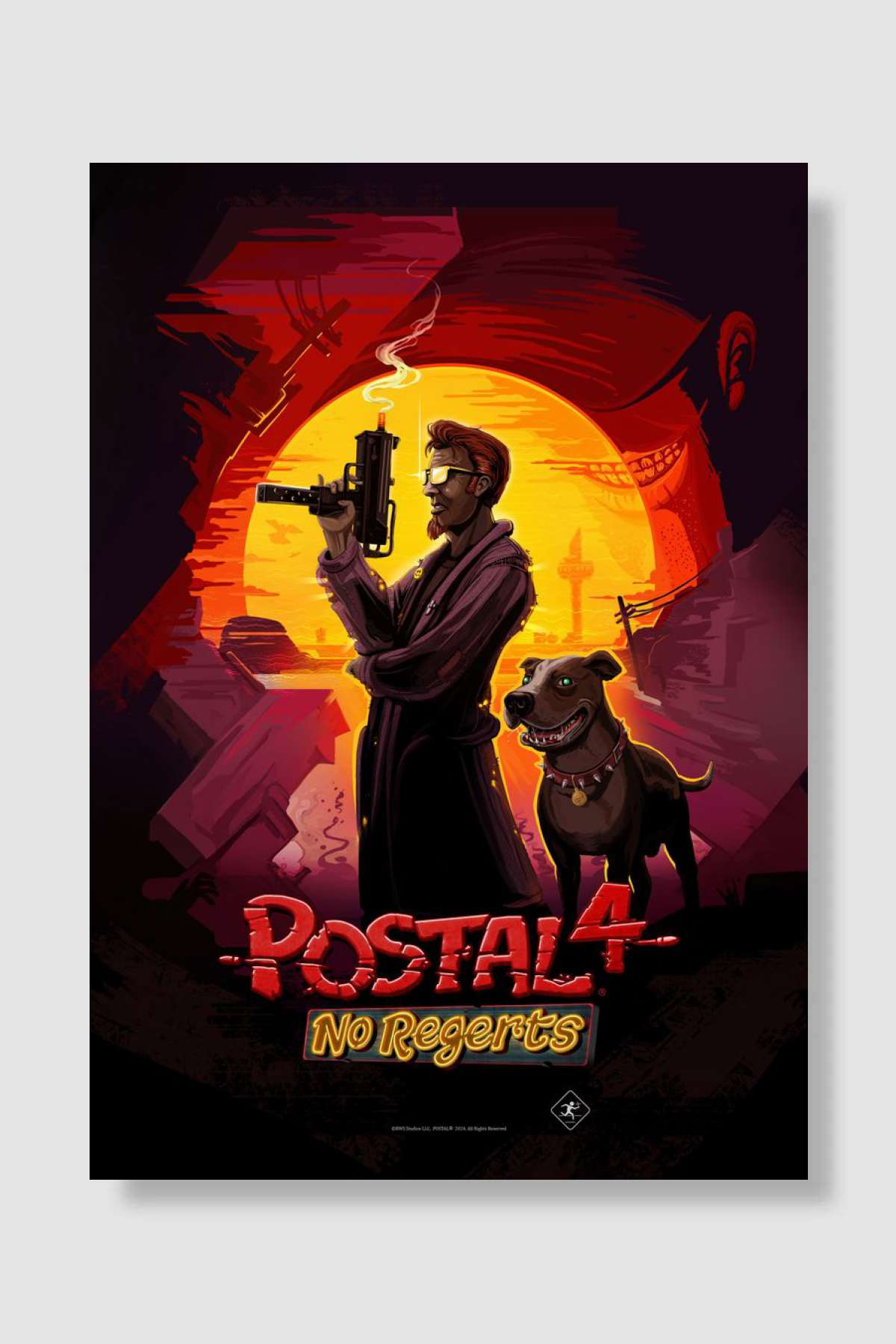POSTAL 4 Box Art Oyun Poster Çerçevesiz Yüksek Kalite Oyun Afiş Duvar Poster