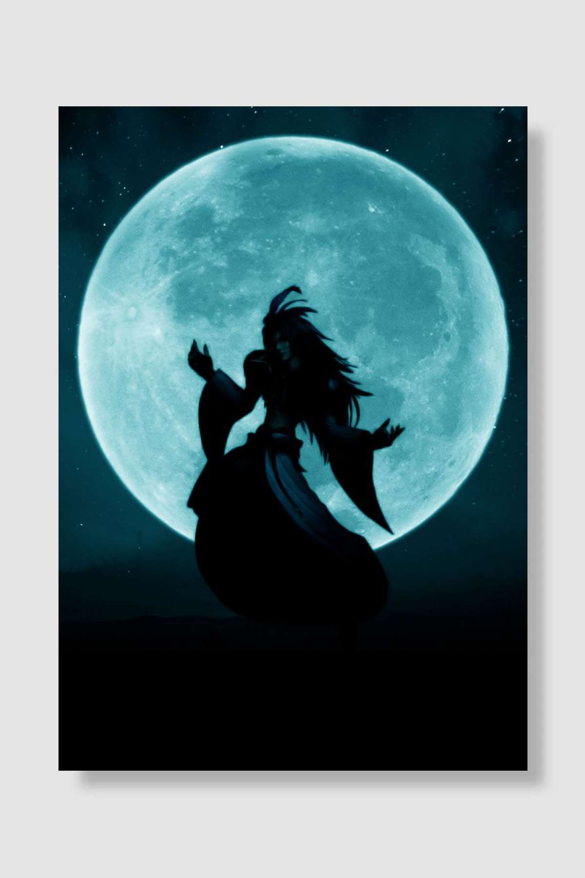 Blue Moon Kuja Oyun Poster Çerçevesiz Yüksek Kalite Oyun Afiş Duvar Poster
