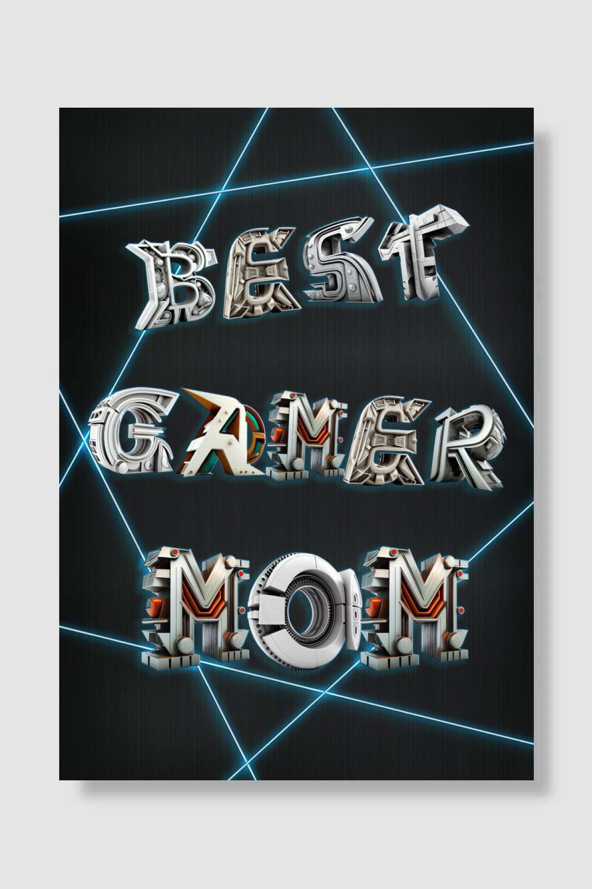 Best Gamer Mom Robotic Oyun Poster Çerçevesiz Yüksek Kalite Oyun Afiş Duvar Poster