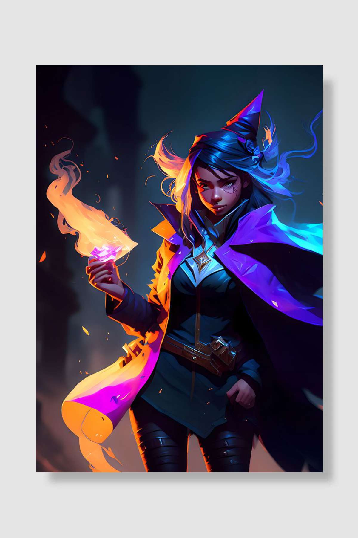 Wizard girl Oyun Poster Çerçevesiz Yüksek Kalite Oyun Afiş Duvar Poster