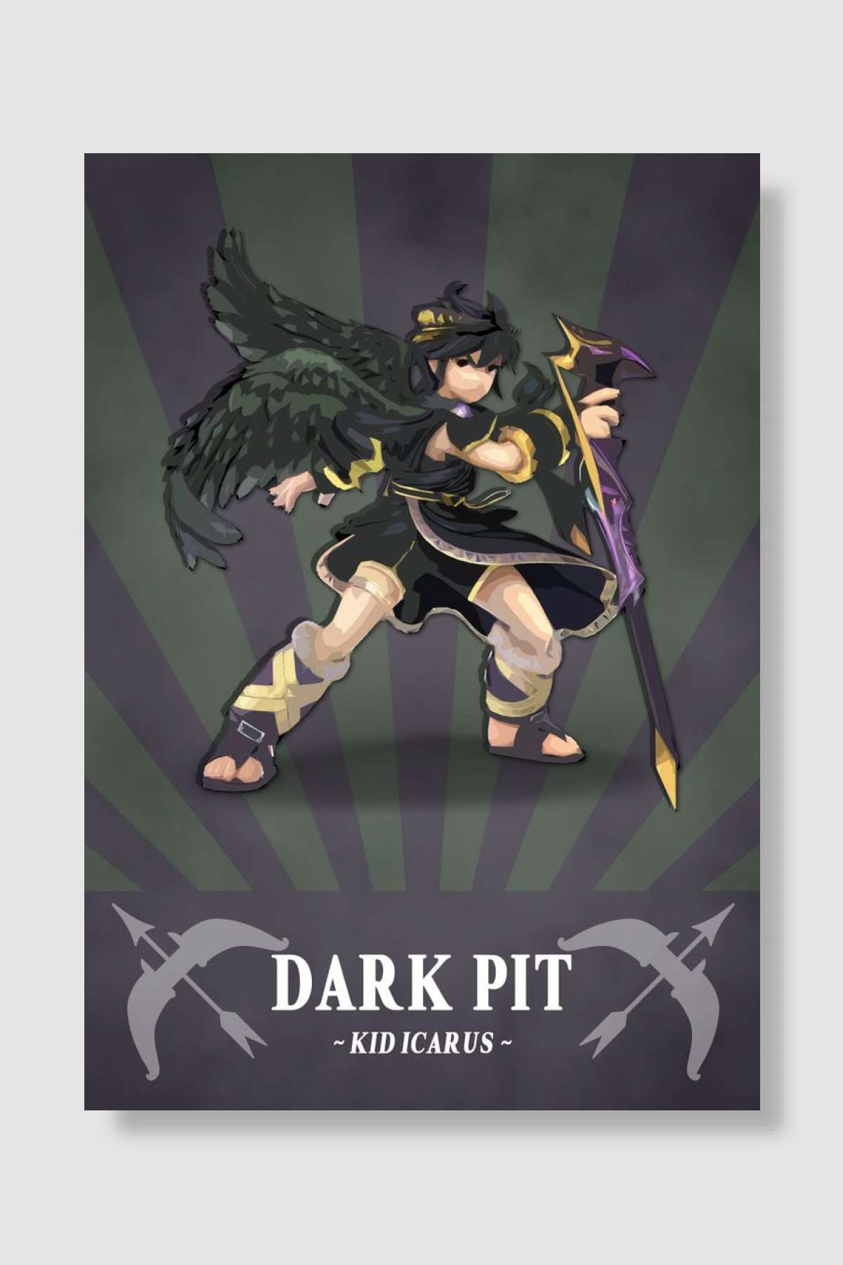 Dark Pit Radial Oyun Poster Çerçevesiz Yüksek Kalite Oyun Afiş Duvar Poster