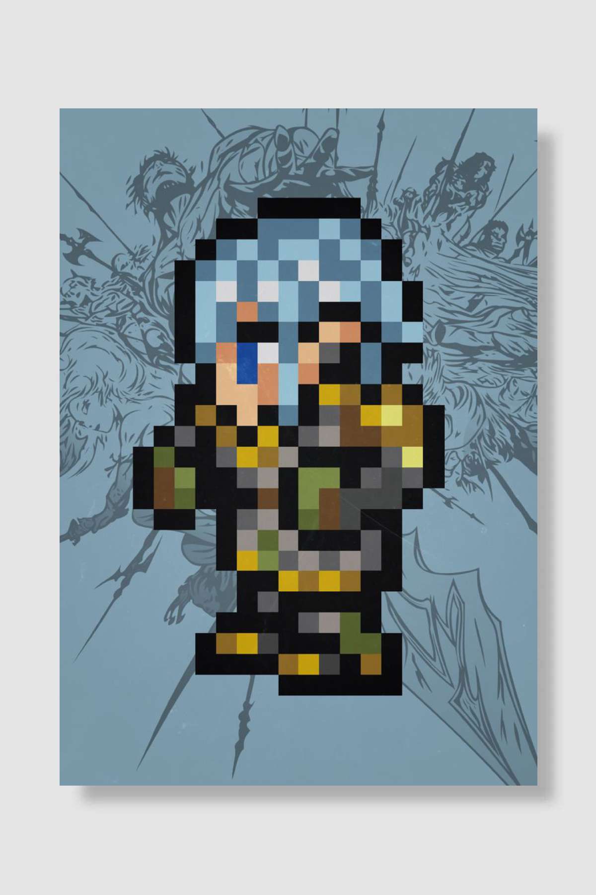 FF XIV Haurchefant Pixel Oyun Poster Çerçevesiz Yüksek Kalite Oyun Afiş Duvar Poster - En İyi Fiyatlarla