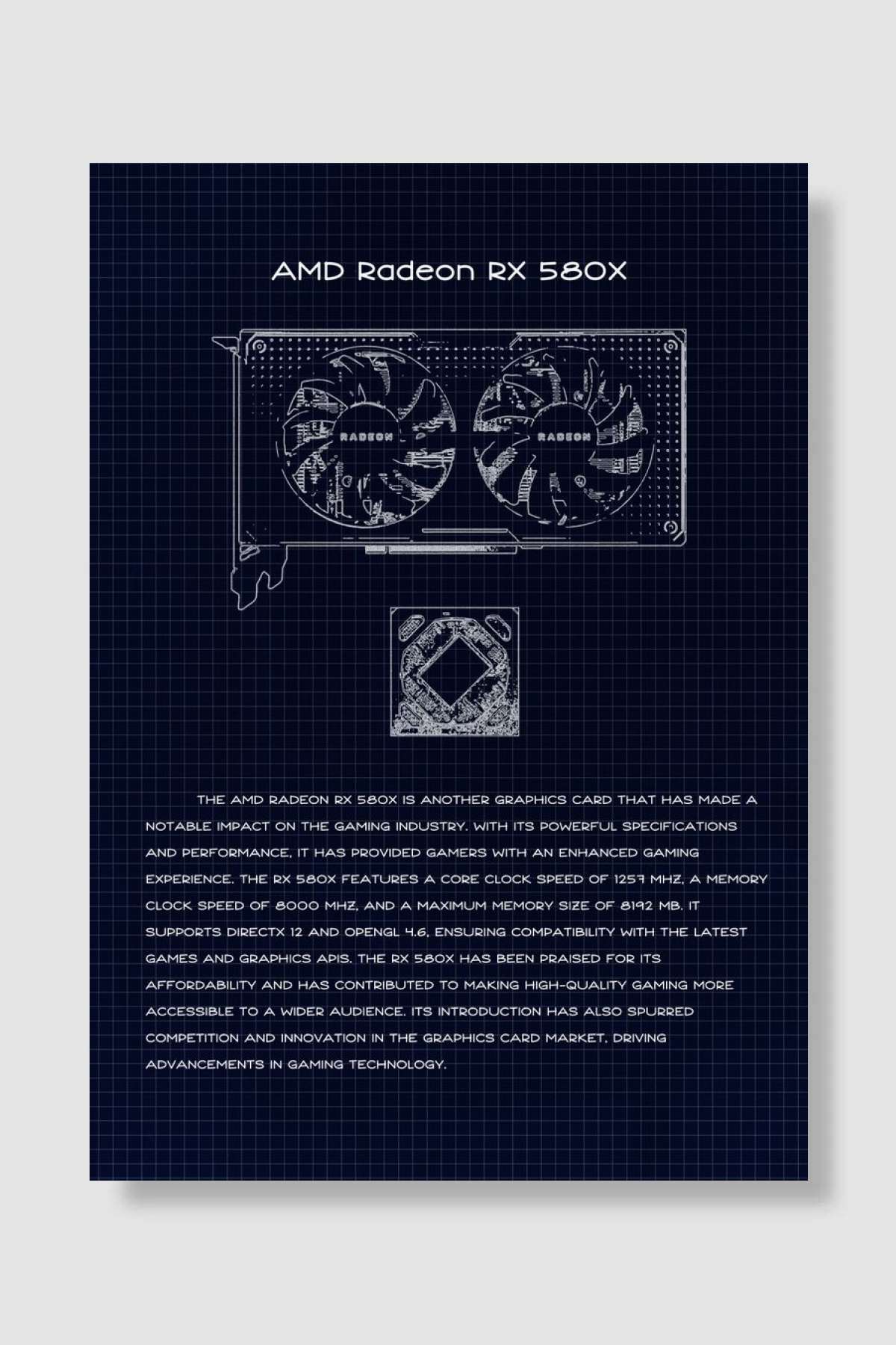 Rx 580x Oyun Poster Çerçevesiz Yüksek Kalite Oyun Afiş Duvar Poster