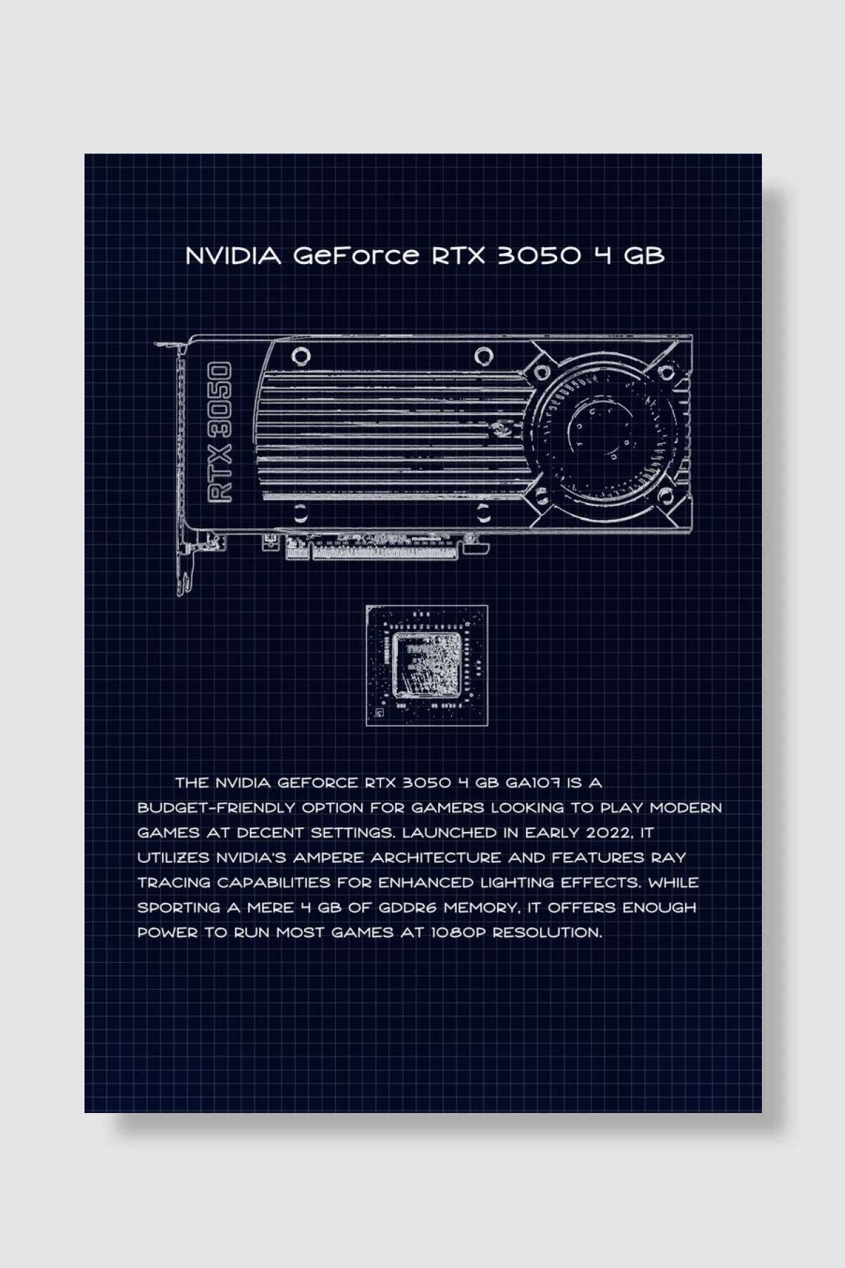 3050 4GB Oyun Poster Çerçevesiz Yüksek Kalite Oyun Afiş Duvar Poster