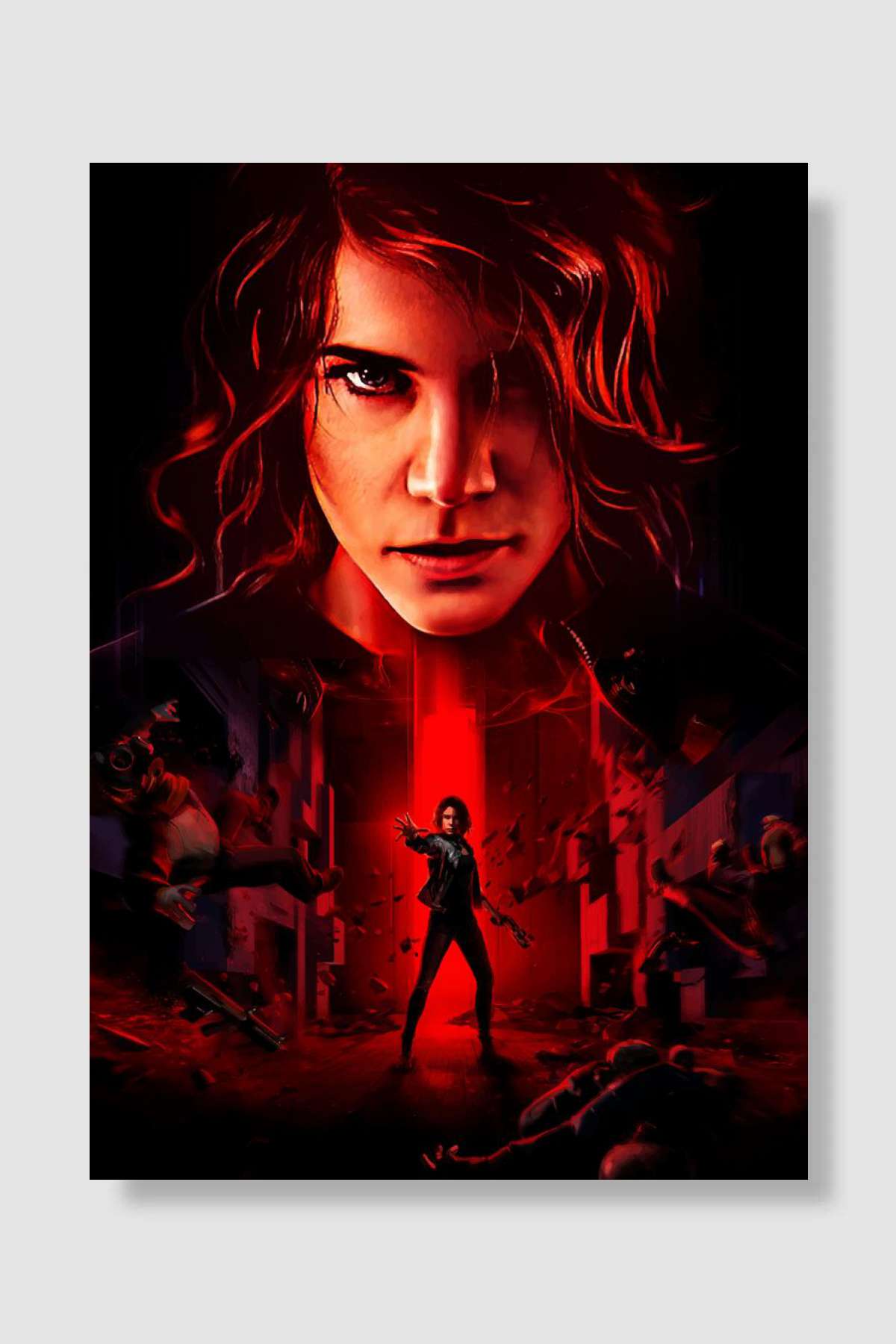 control Oyun Poster Çerçevesiz Yüksek Kalite Oyun Afiş Duvar Poster