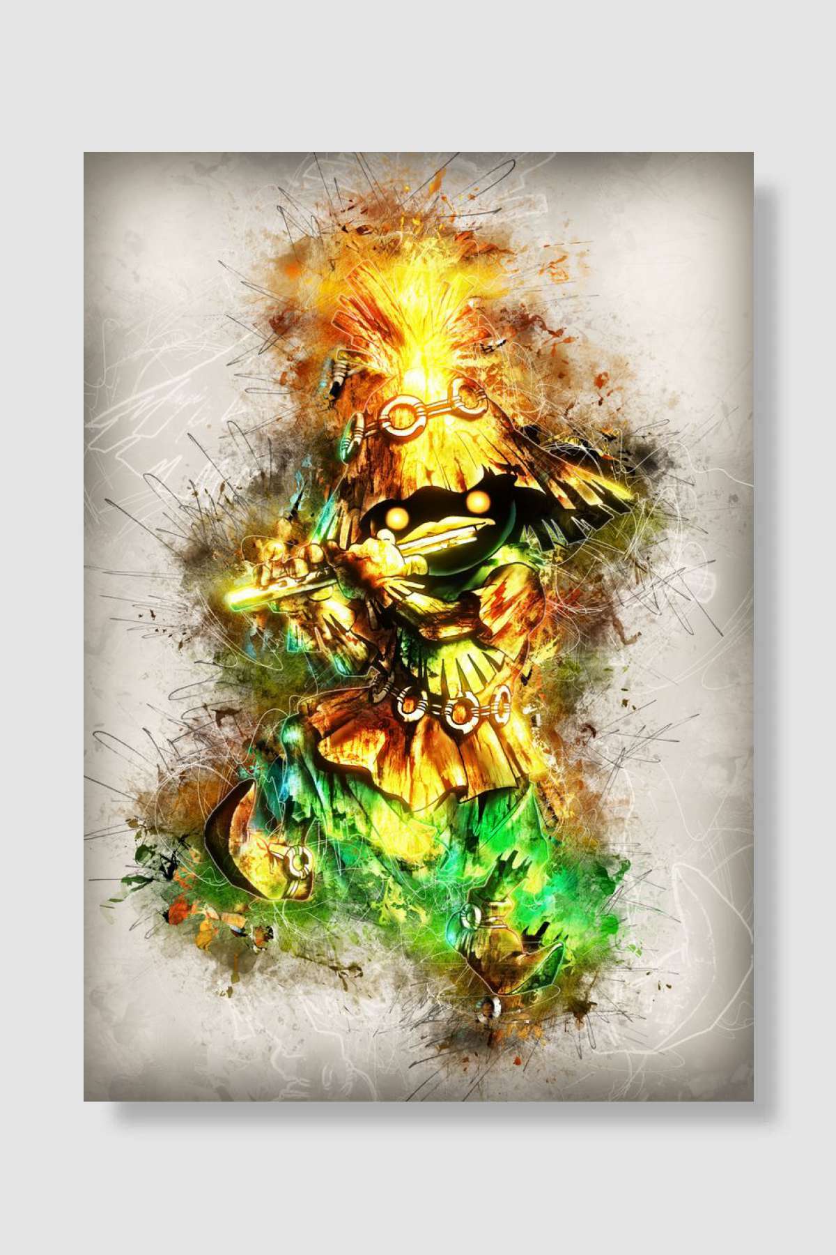 Skull Kid - Majoras Mask Oyun Poster Çerçevesiz Yüksek Kalite Oyun Afiş Duvar Poster
