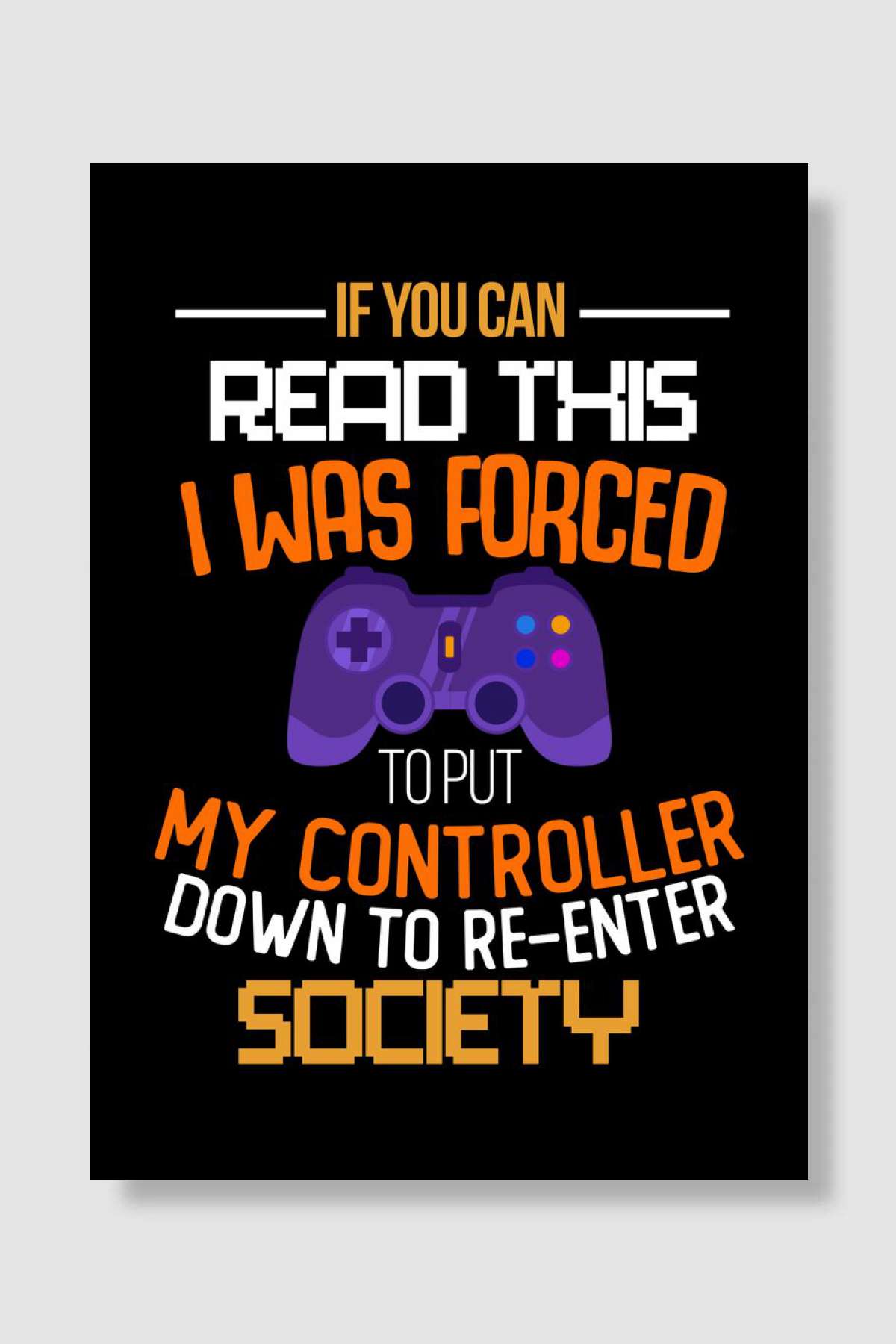 Gaming Gamer Social Funny Oyun Poster Çerçevesiz Yüksek Kalite Oyun Afiş Duvar Poster