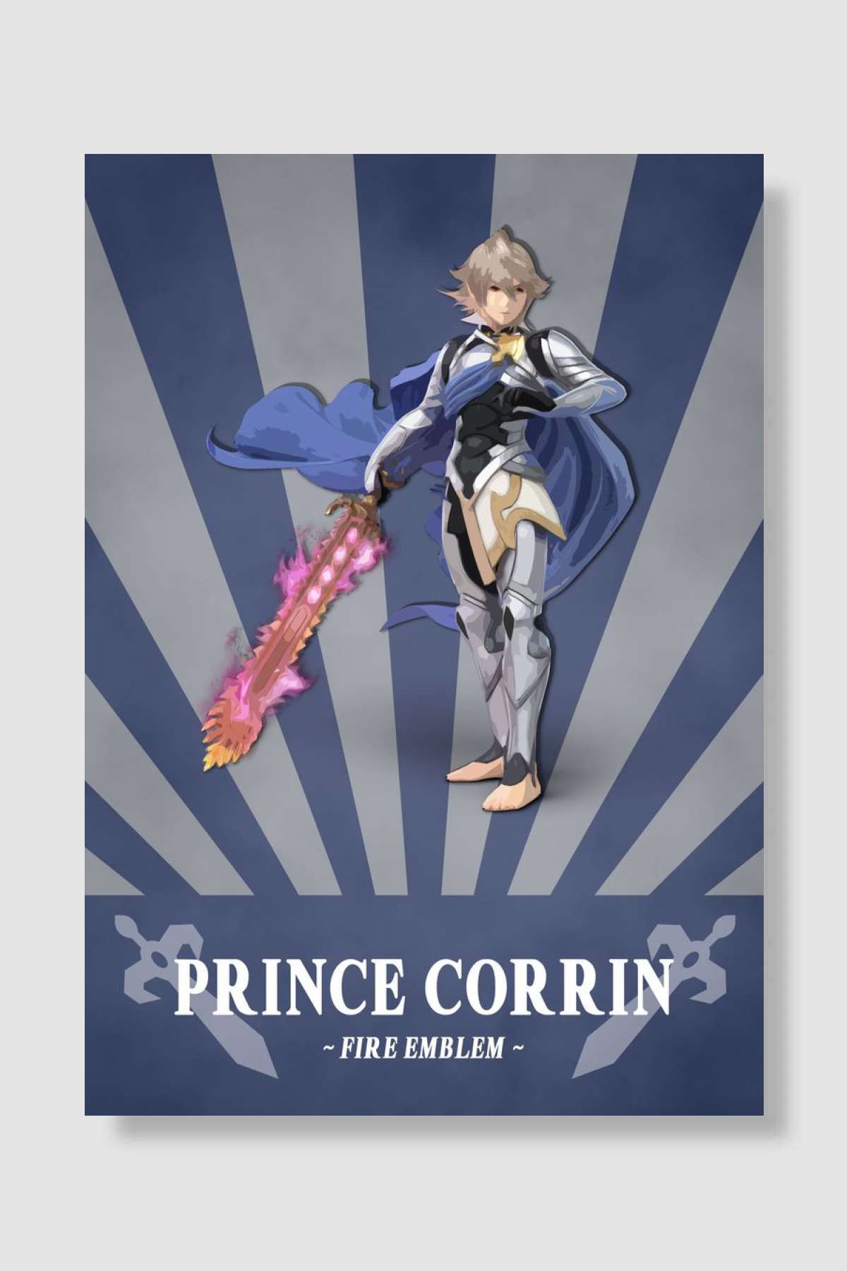 Prince Corrin Radial Oyun Poster Çerçevesiz Yüksek Kalite Oyun Afiş Duvar Poster