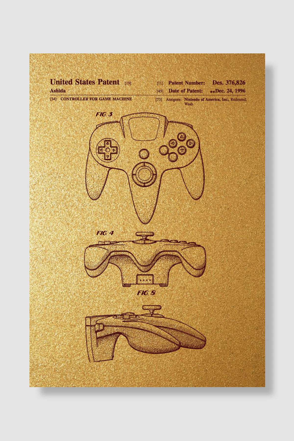 12 Nintendo 64 Controller Oyun Poster Çerçevesiz Yüksek Kalite Oyun Afiş Duvar Poster